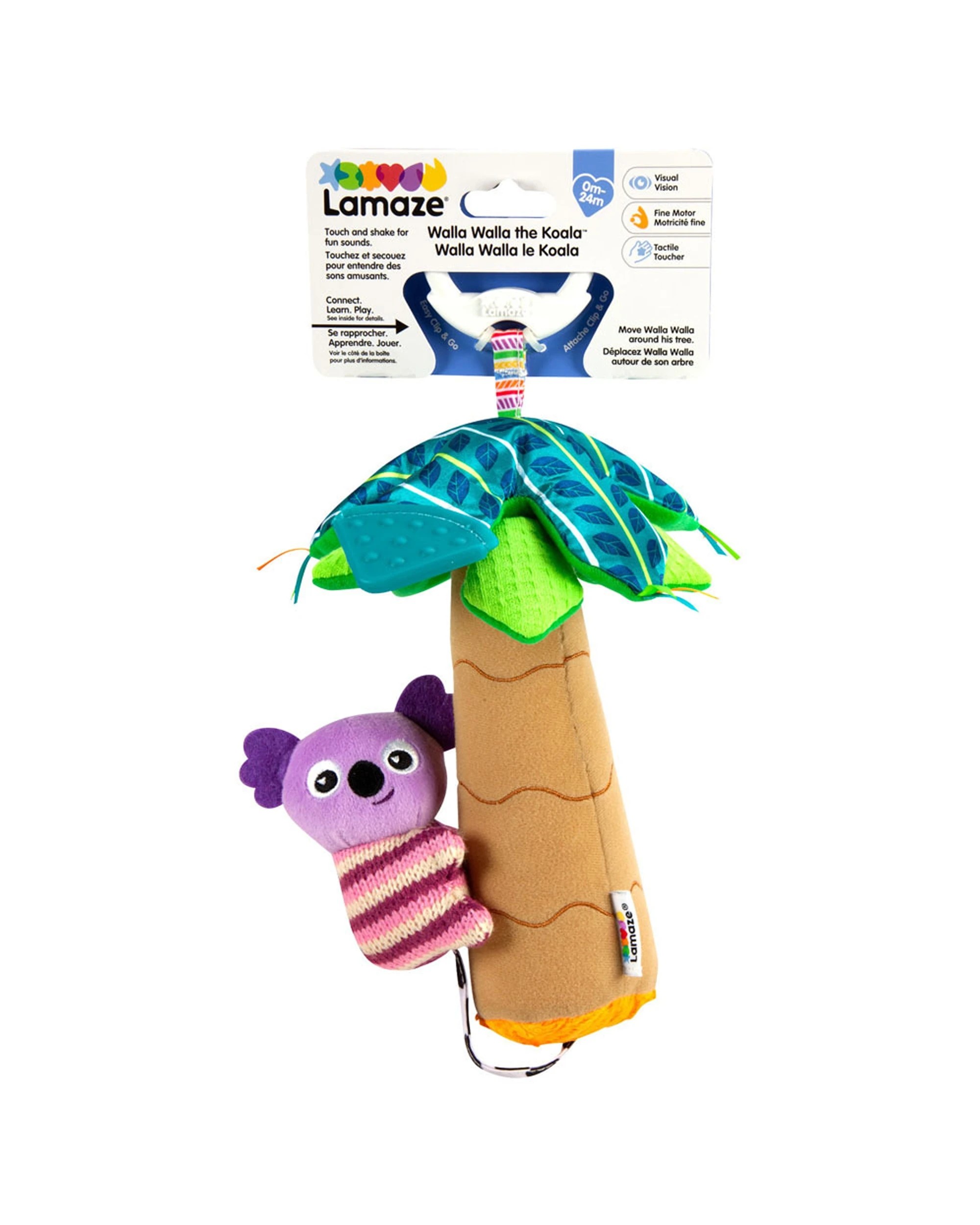 1 Lamaze Walla Walla Koala Clip & Go Plush Pram Toy Developmental Sensory - Multi, 1 of 7