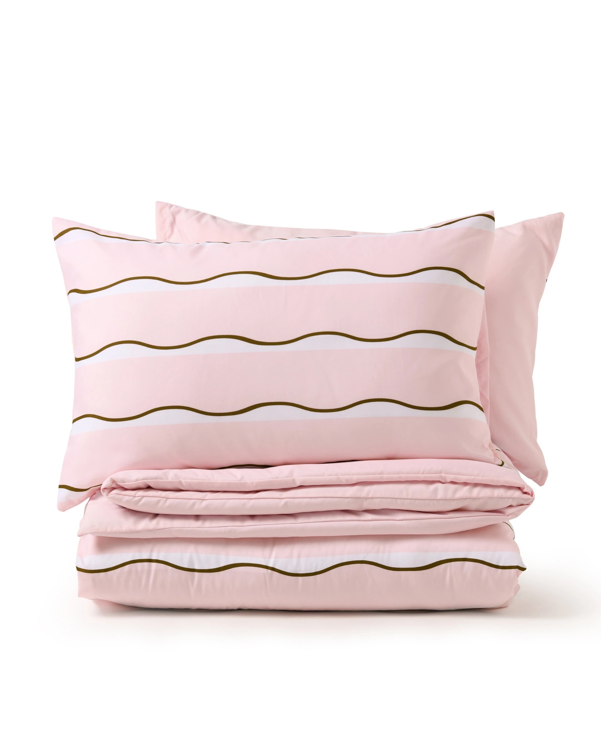 4 Dreamaker Noa Quilt Cover Set - Single Bed - Pink/Chocolate, 4 of 5