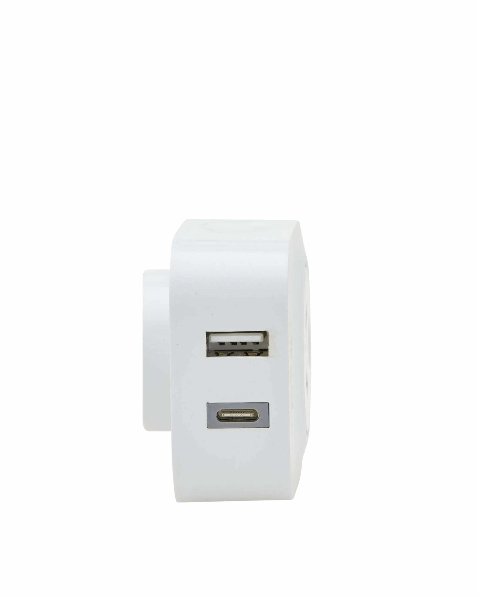3 Korjo Travel Adaptor Plug with USB-C + USB-A - Aus to USA - White, 3 of 5