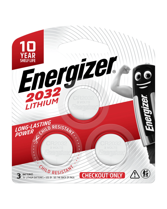 3 Pack Energizer 2032 Lithium Batteries