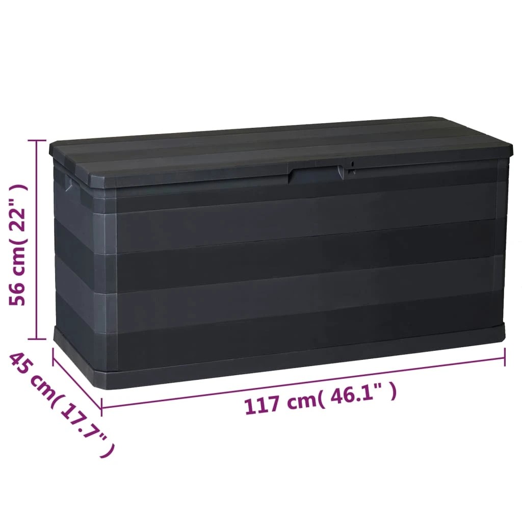 8 vidaXL Outdoor storage box Ample Storage - Black, 8 of 8