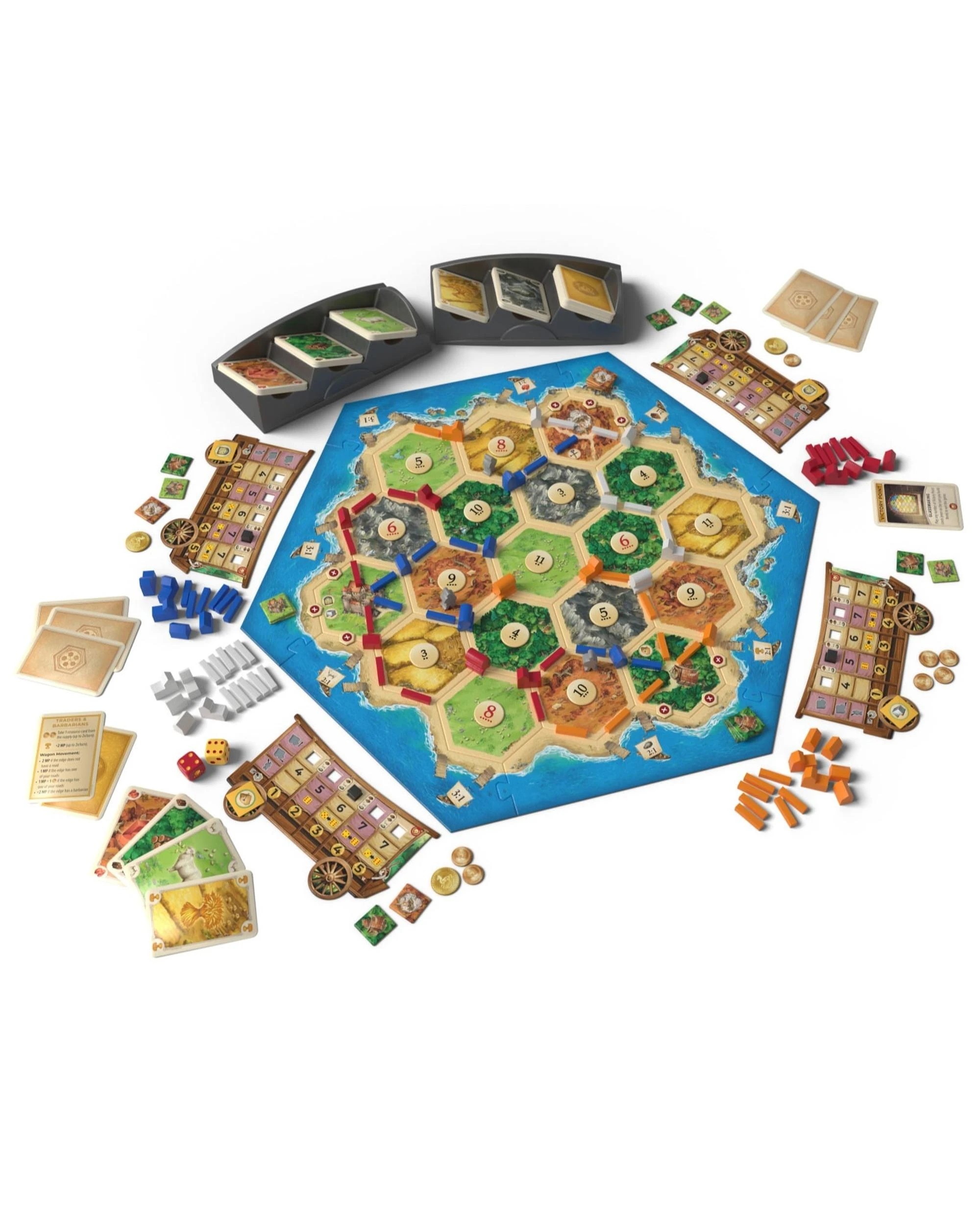 2 Catan 6th Edition: Traders and Barbarians Expansion Board Game, 2 of 4
