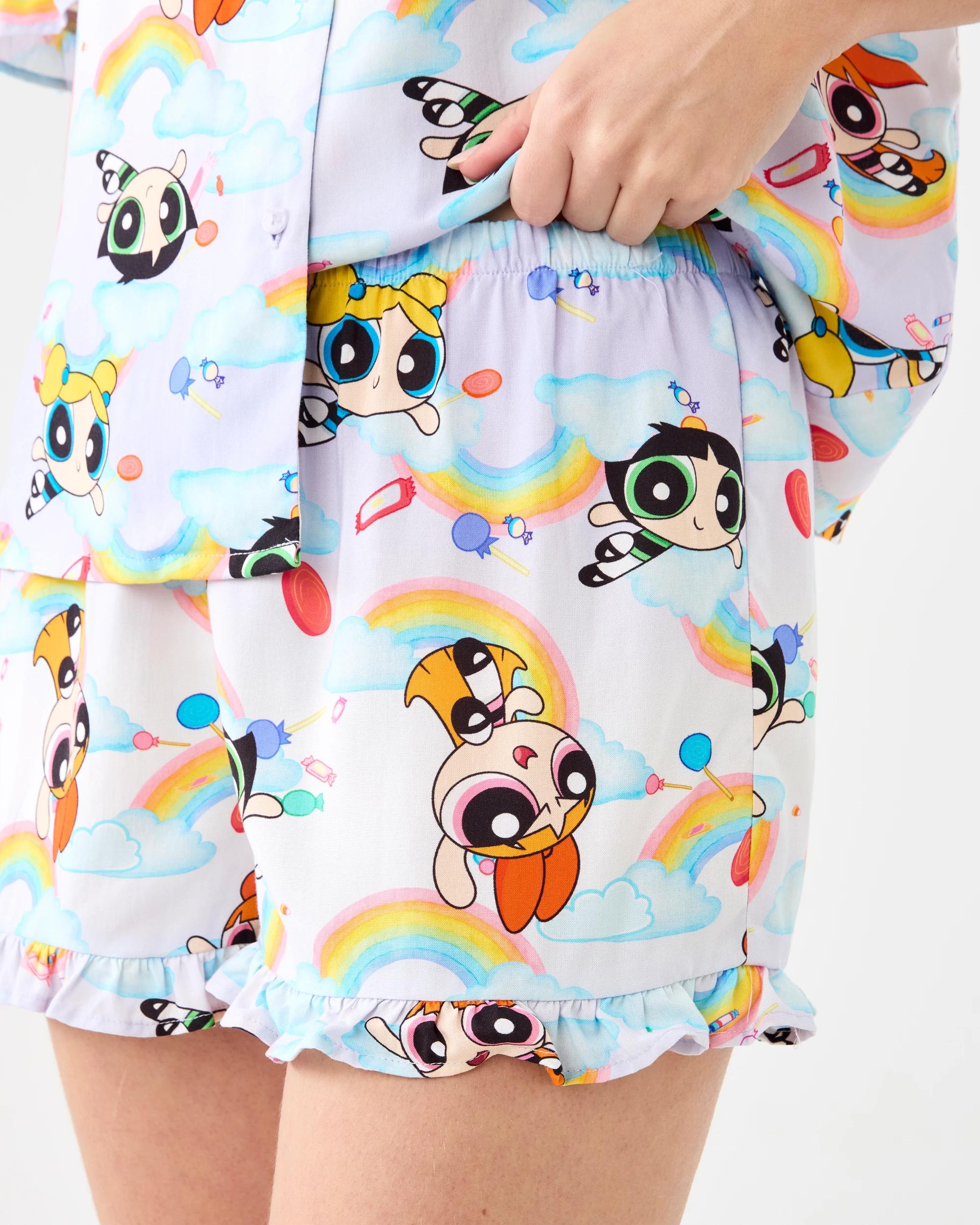 6 The PowerPuff Girls License Short Sleeve Top and Shorts Woven Boxy Pyjama Set Powerpuff, 6 of 7