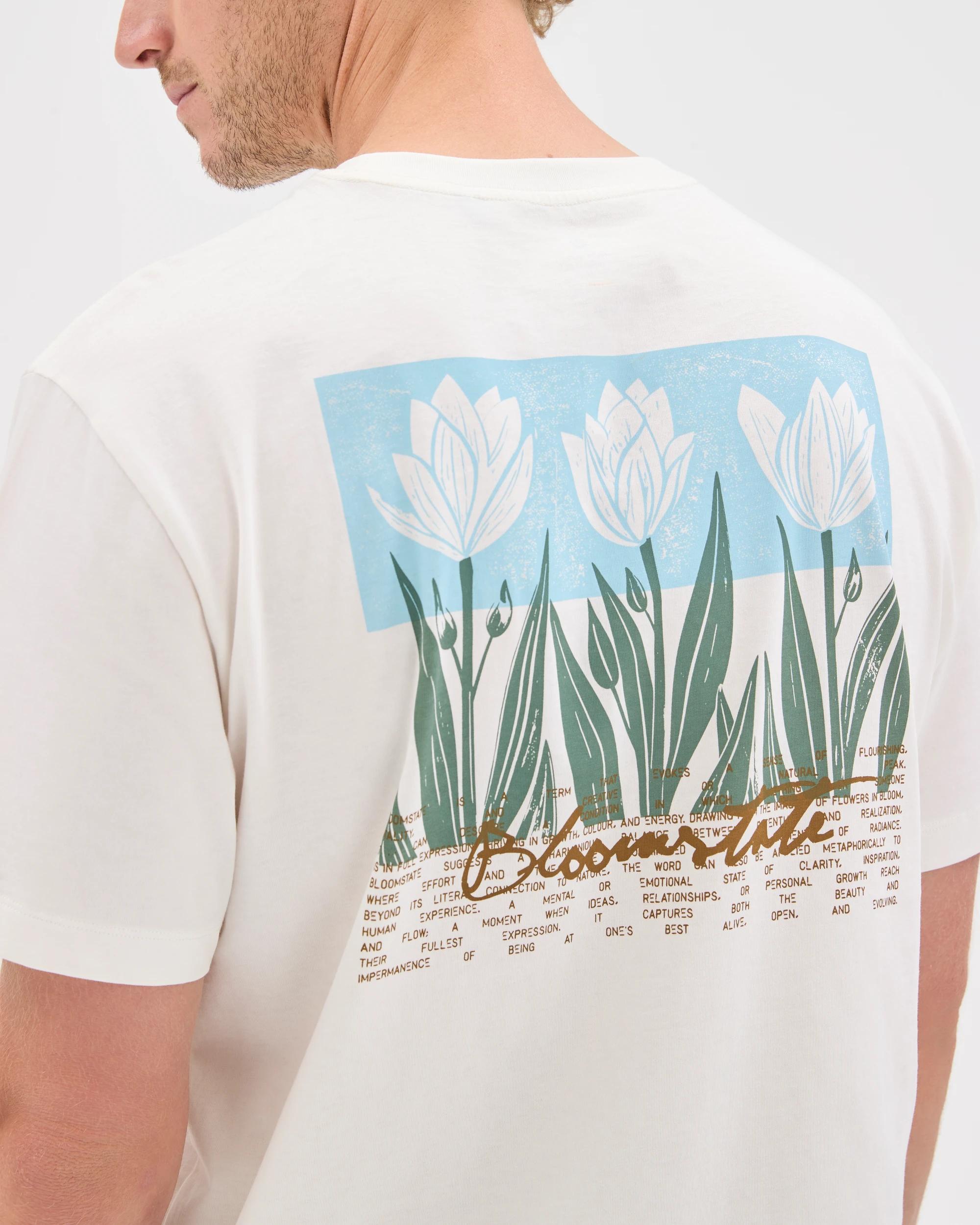 7 Target Man Australian Cotton Bloomstate Print T-Shirt OFF WHITE, 7 of 7