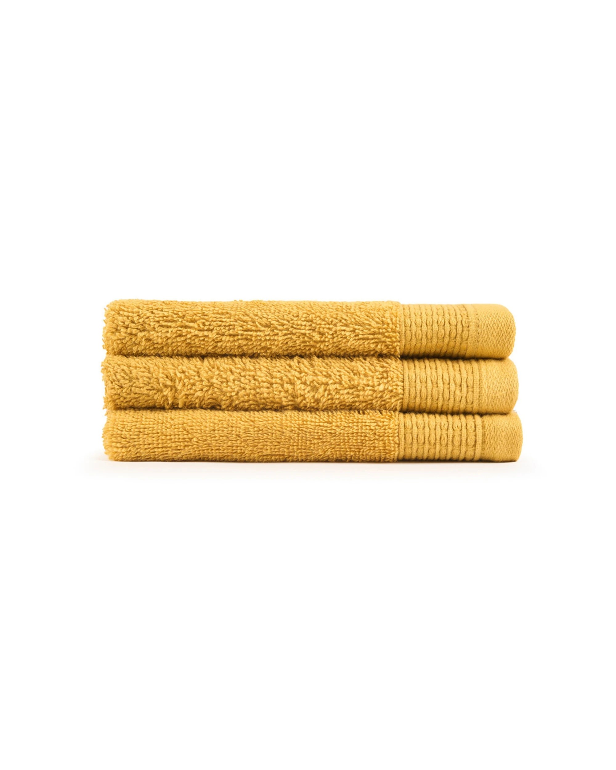 3 Tontine 600gsm Australian Cotton Face Washer 33x33cm - Yellow, 3 of 3