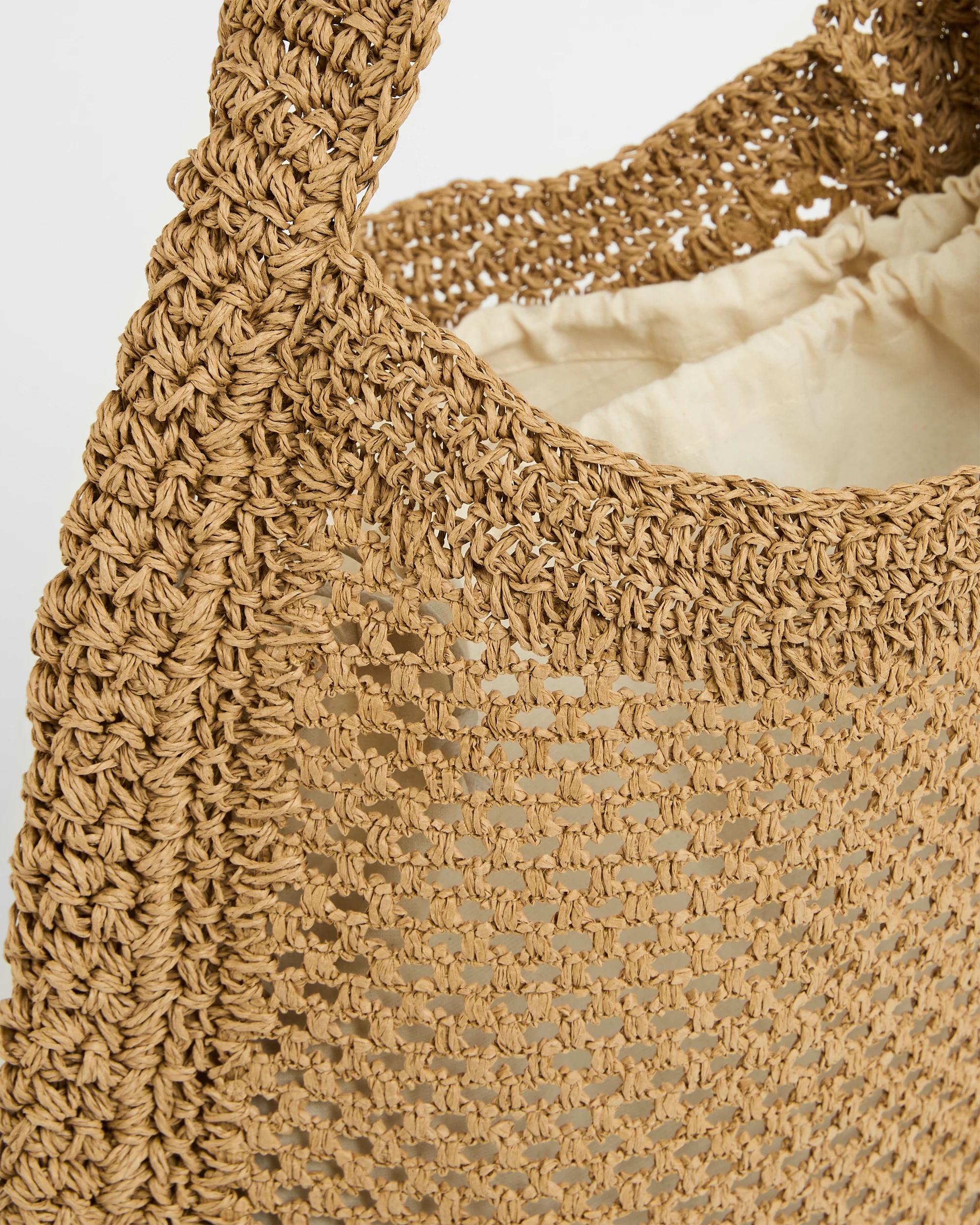 2 Target Woman Crochet Paper Straw Shoulder Bag DARK NATURAL, 2 of 2