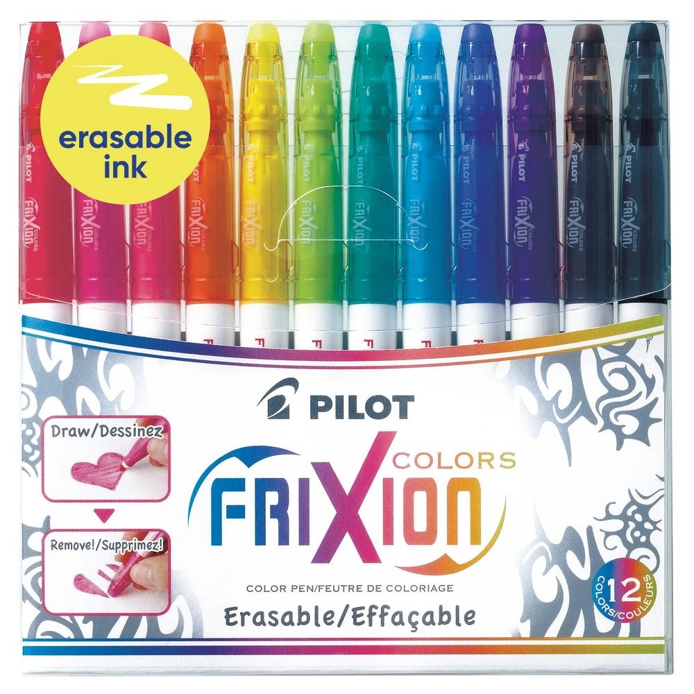 1 PILOT FriXion Colors Erasable Markers Assorted 12 Pack, 1 of 10