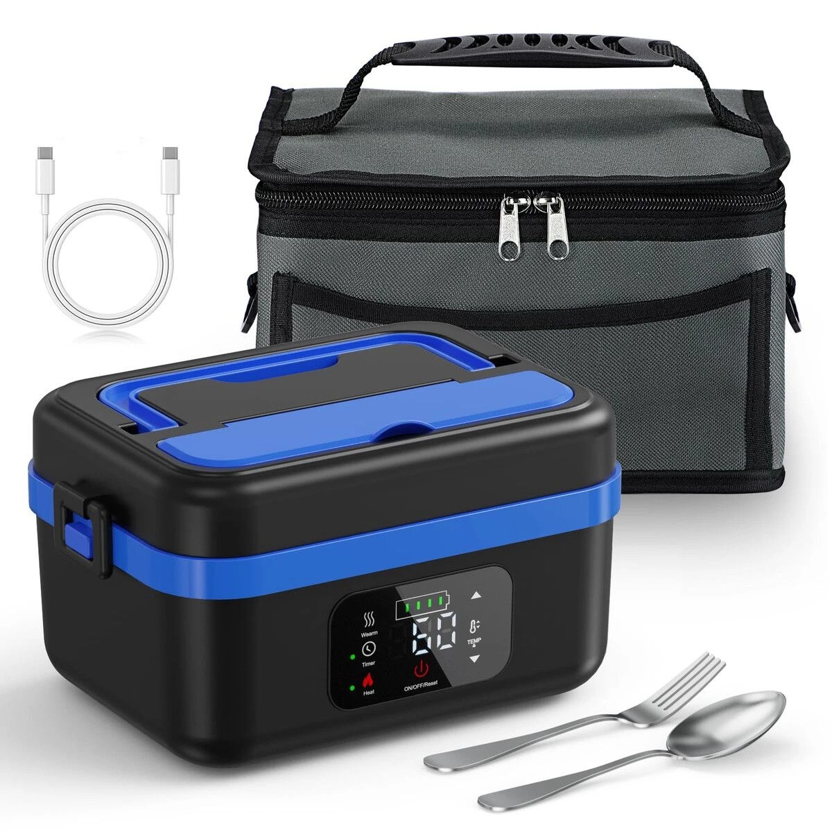 1 Ausway Heated Lunch Box Cordless Rechargeable Food Warmer, 1 of 1