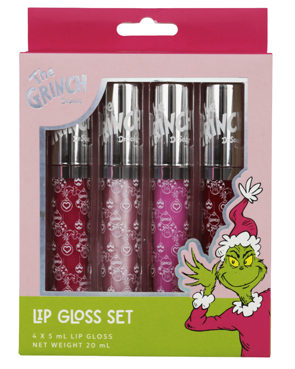 Dr. Seuss's The Grinch 4 Pack Lip Gloss Set