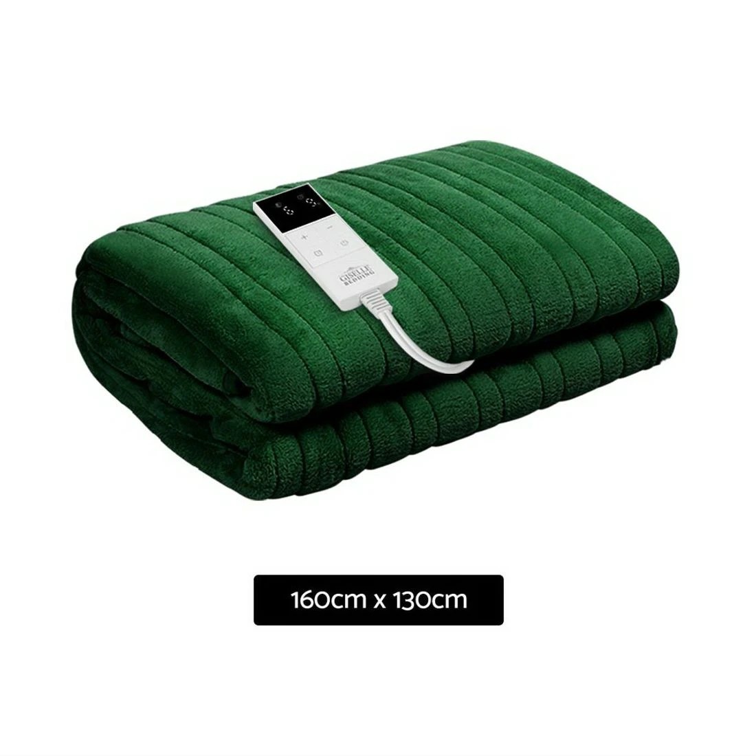 2 Giselle Electric Throw Rug Heated Blanket Fleece Green - Green, 2 of 10