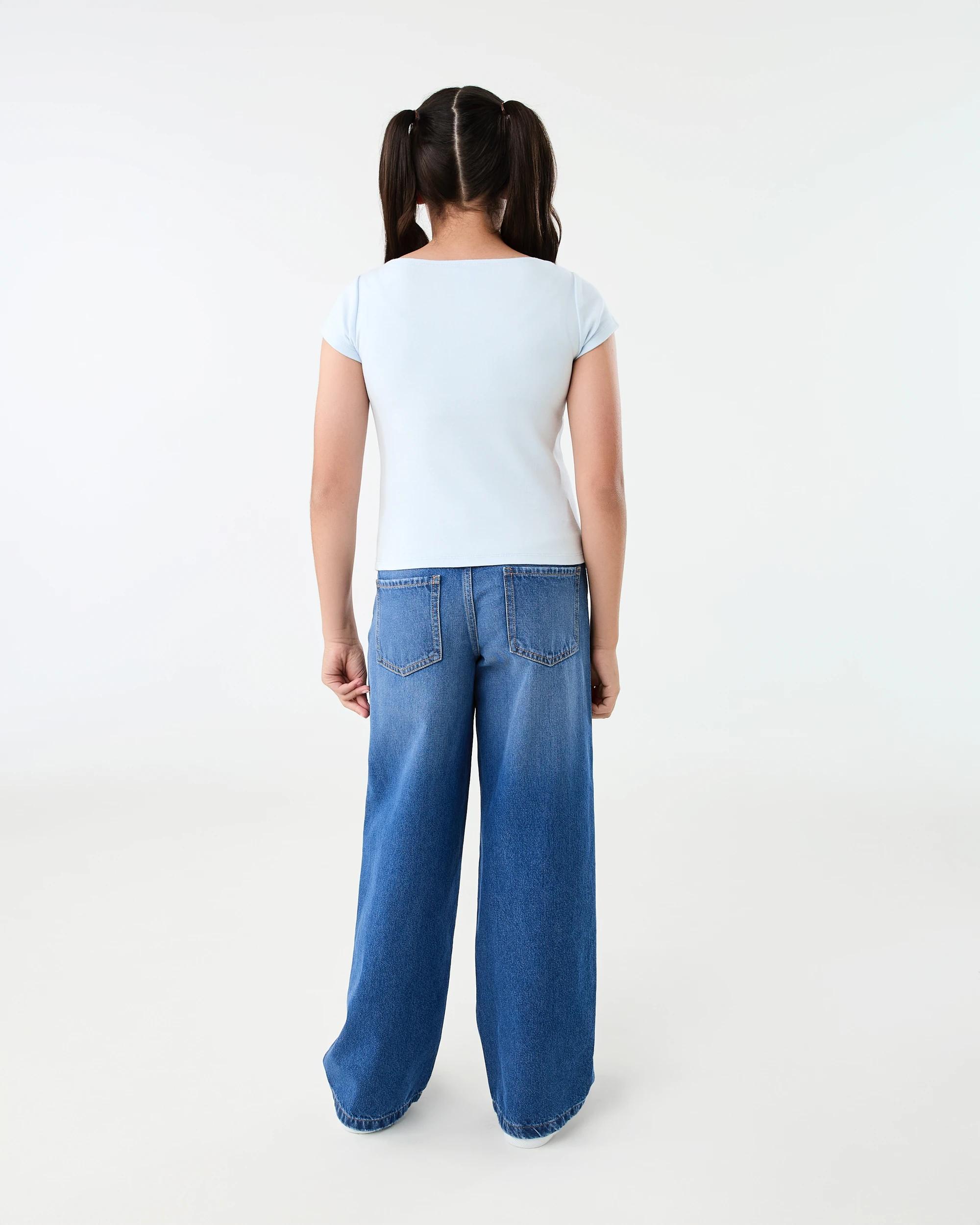 7 Short Sleeve Boat Neck T-shirt Blue Heart, 7 of 7