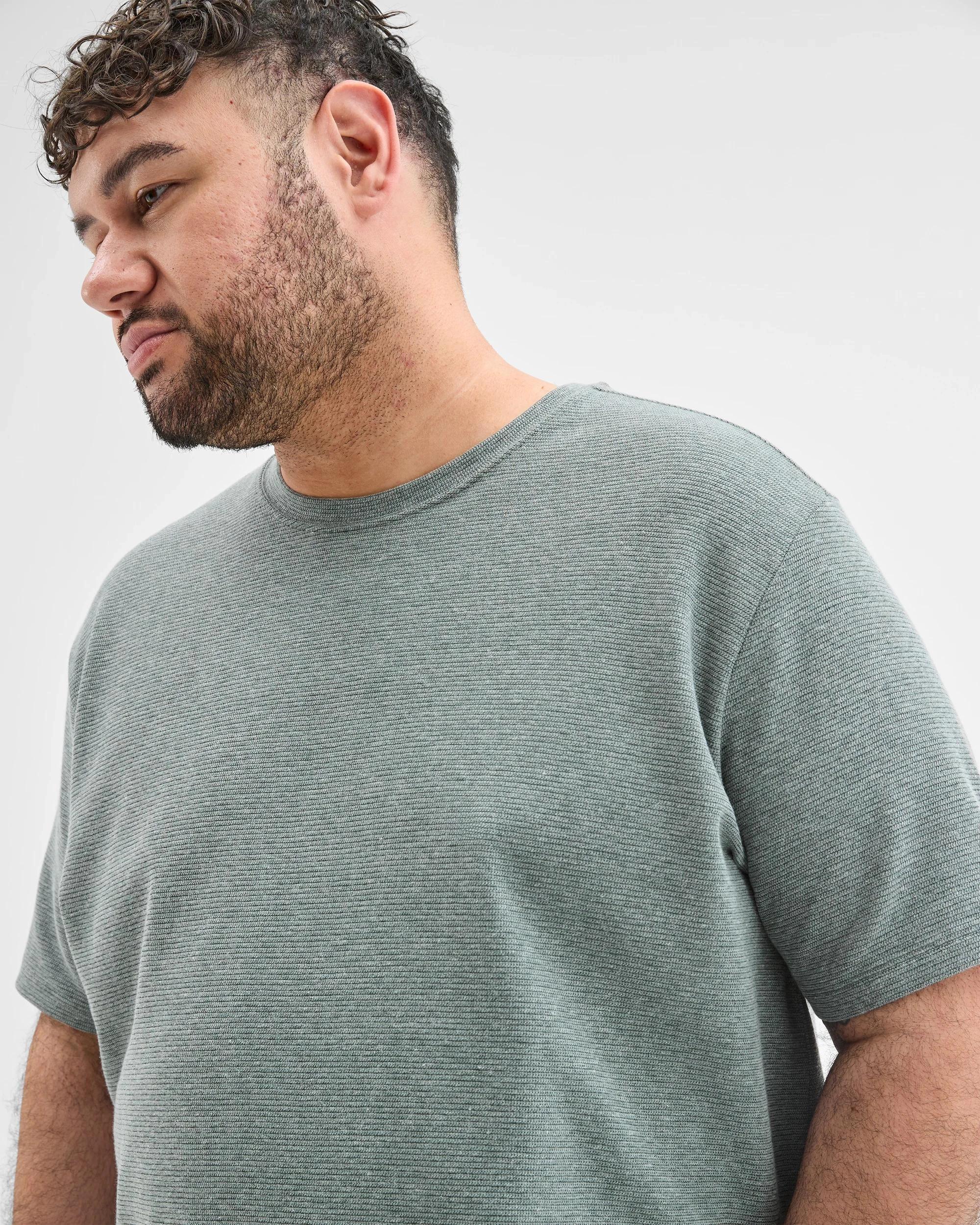 3 Target Plus Size Australian Cotton Blend Textured T-Shirt BALSAM, 3 of 6