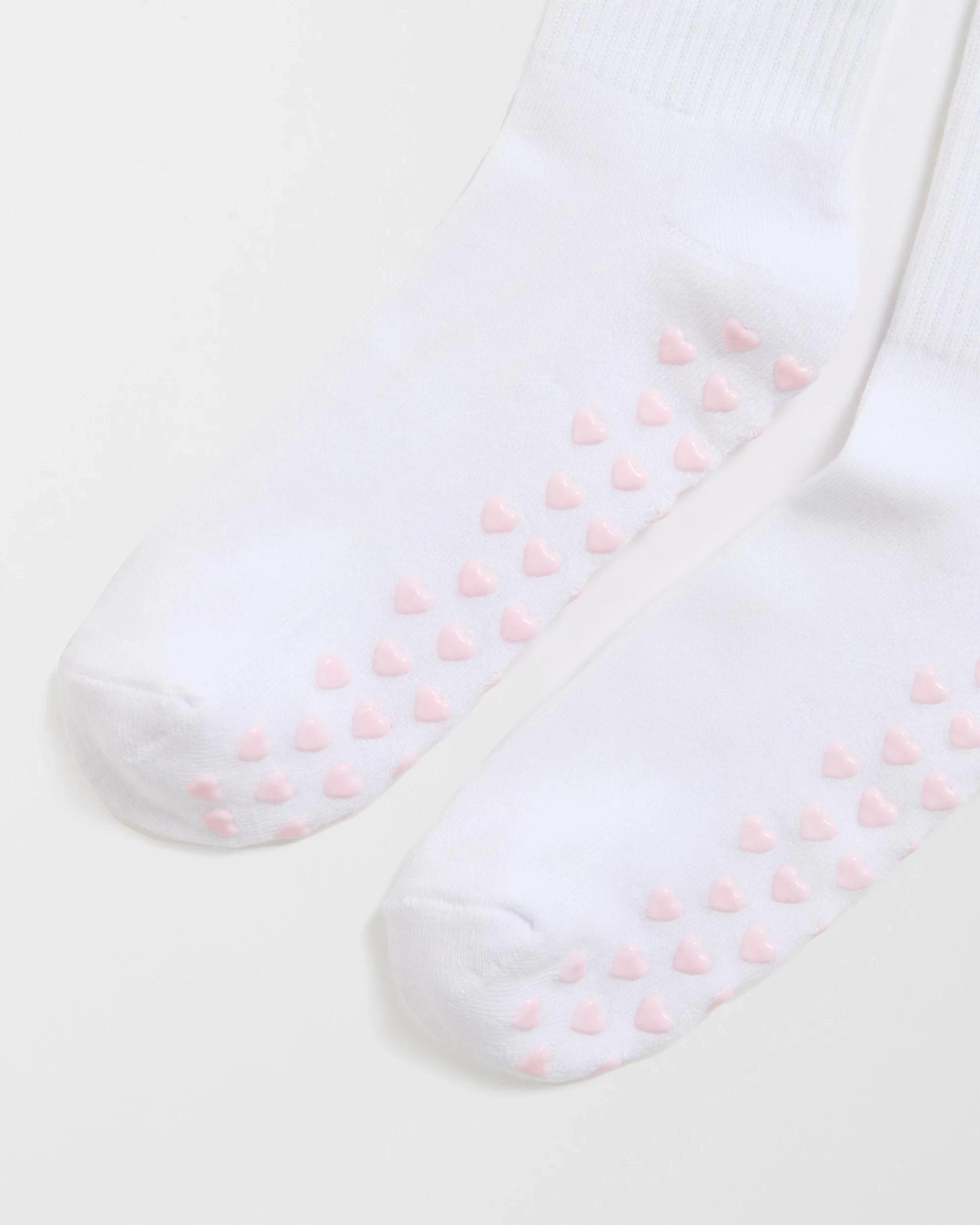 2 Target Active Active Australian Cotton Blend Crew Pilates Socks PINK STRIPE, 2 of 3