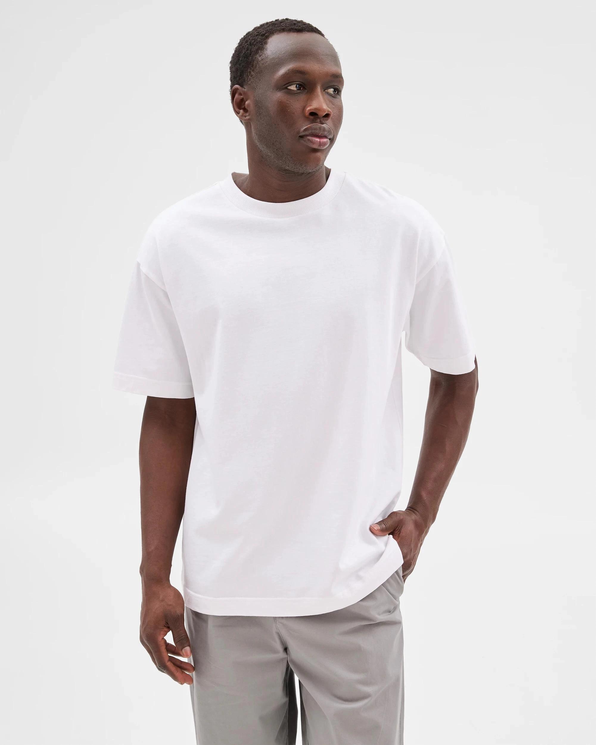 1 Commons Australian Cotton Oversized Heavy Core T-Shirt WHITE, 1 of 9