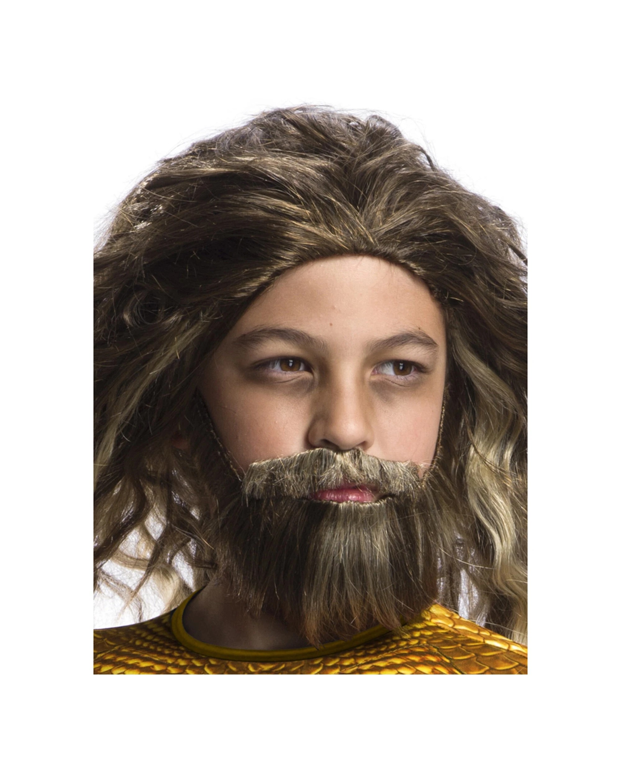 2 DC Comics Aquaman Beard & Wig Set Costume Accessory Child - Brown, 2 of 2