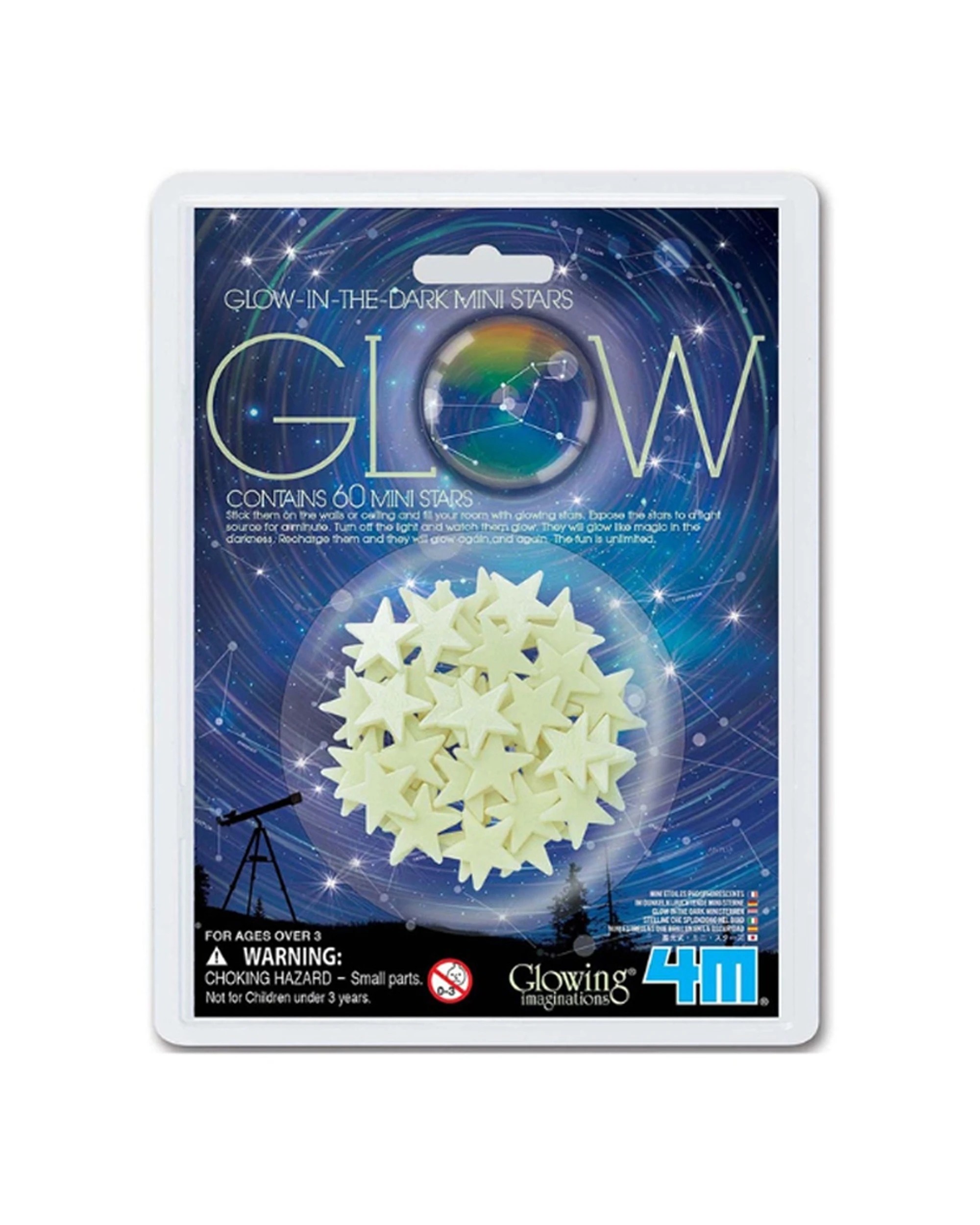 1 4M Glow in The Dark Mini Stars Night With Adhesive Tape Wall Ceiling Kids Toy, 1 of 1