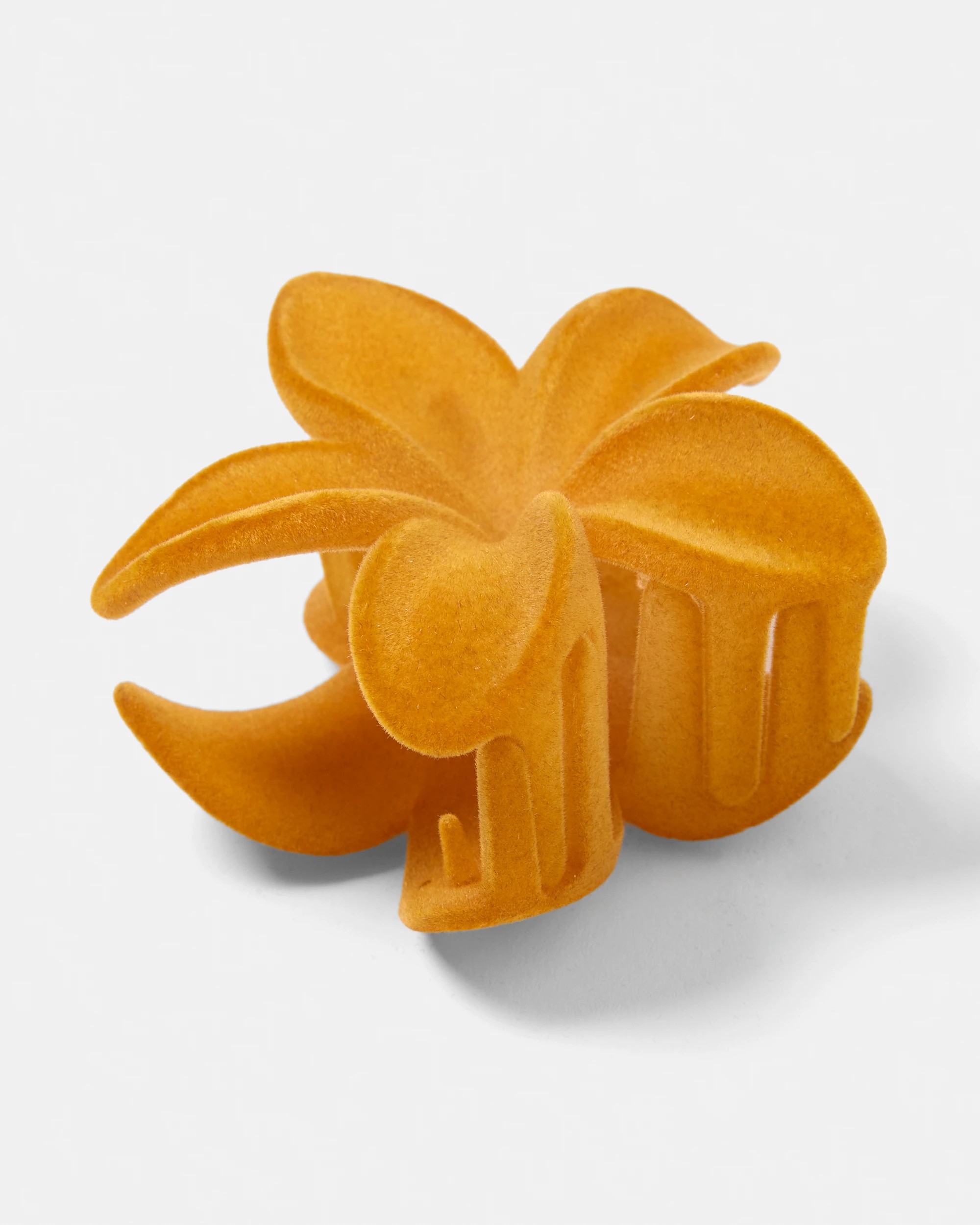 2 Yellow Velvet Frangipani Claw Hair Clip, 2 of 4