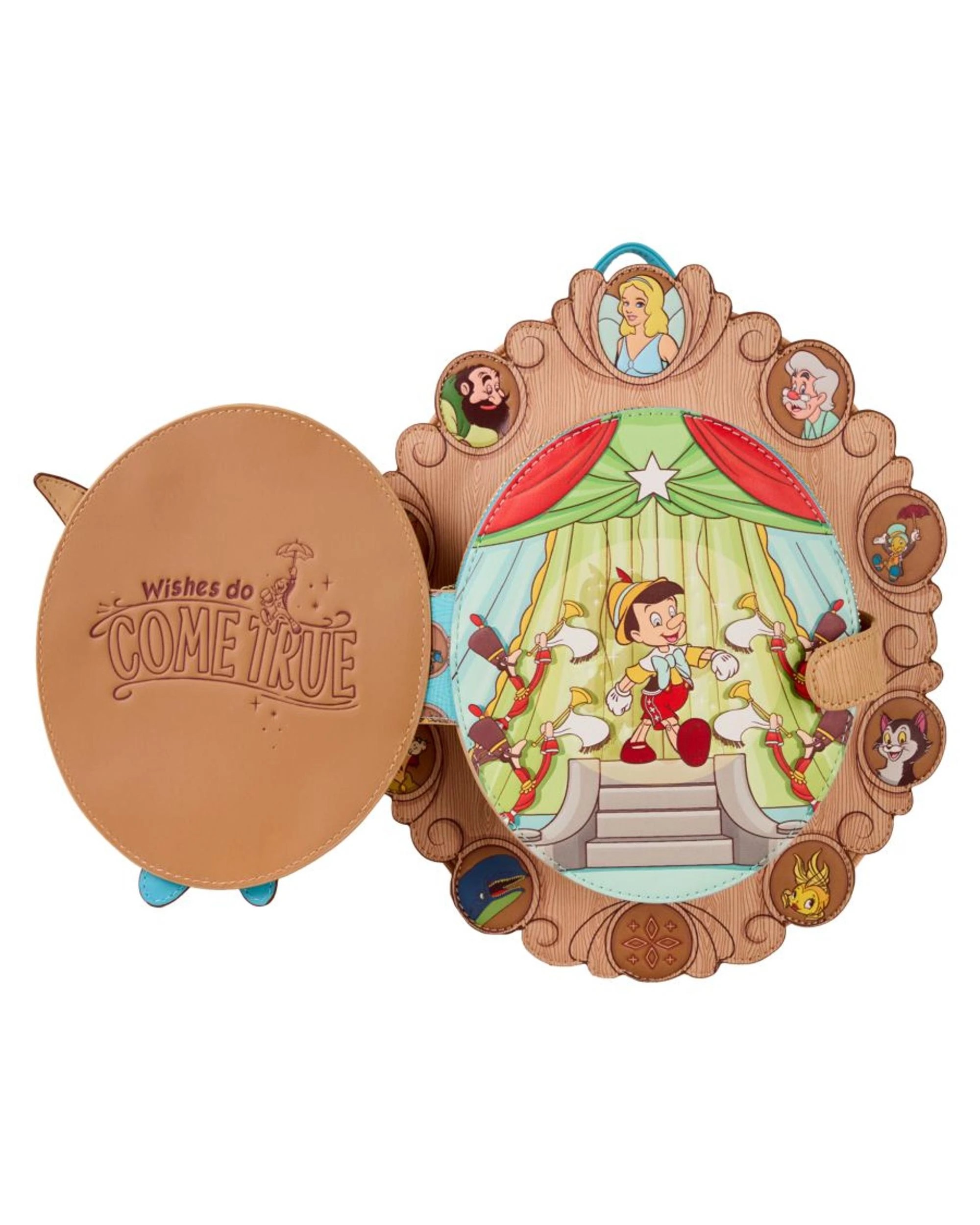 2 Loungefly Disney Pinocchio Cameo 10 inch Faux Leather Mini Backpack - Multi, 2 of 5