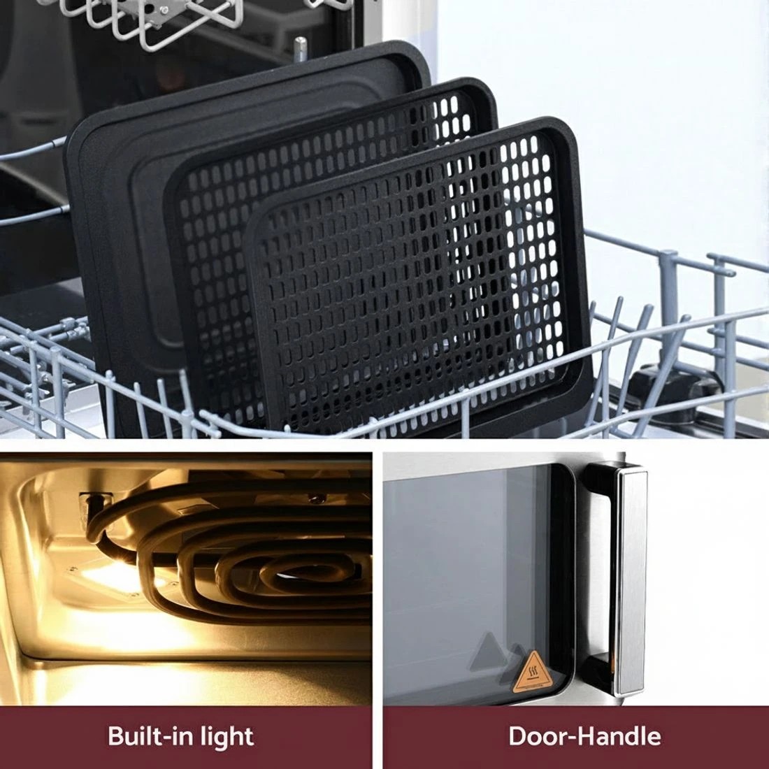 6 Devanti Air Fryer 13L LCD Fryers Oven - Black, 6 of 6