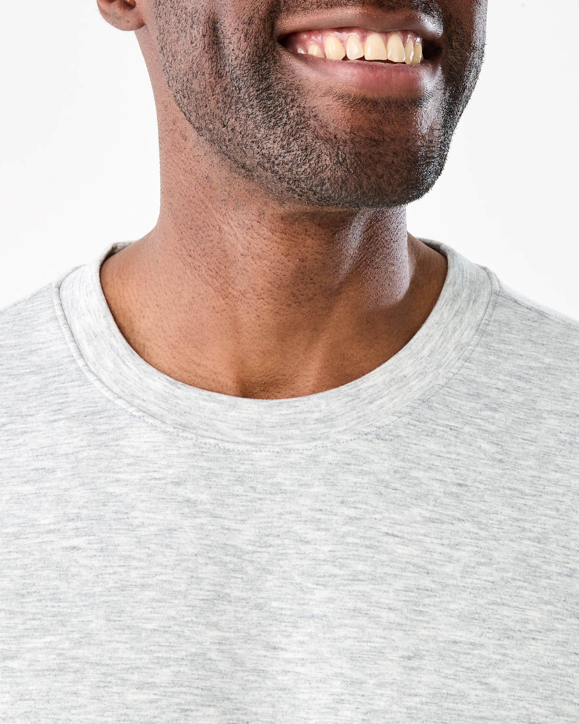 5 Active Mens Oversized Scuba T-shirt GREY MARLE CORE, 5 of 7