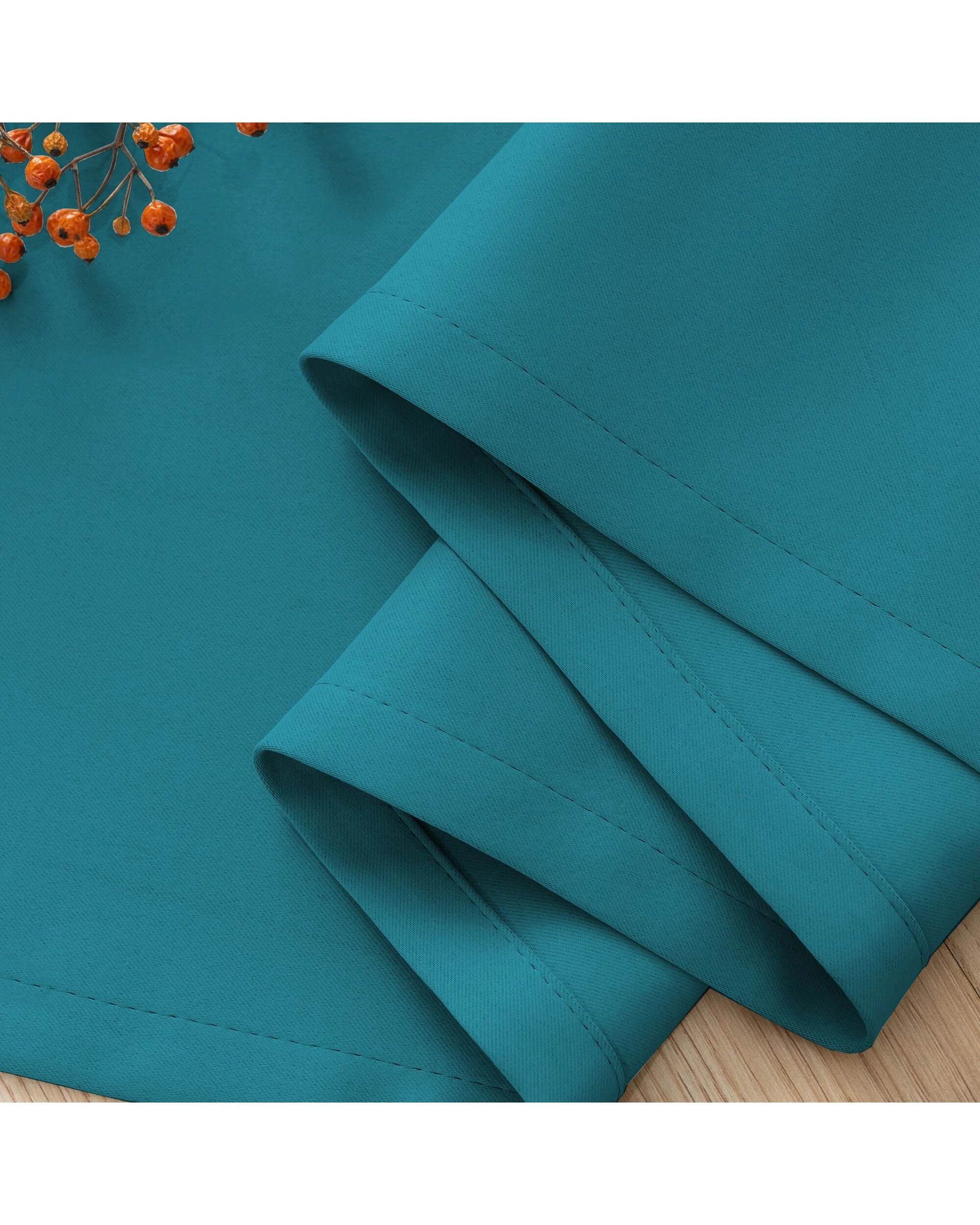 4 Smarcute Blockout Grommet Solid Curtain - 2X 132x183cm - Blue, 4 of 4