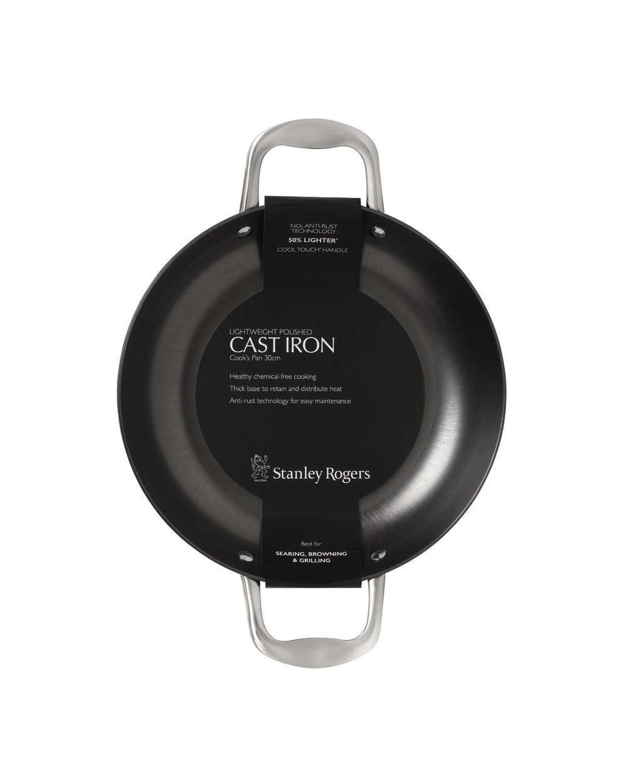 5 Stanley Rogers Lightweight Cast Iron Cook's Pan 30cm Suits Induction, 5 of 8