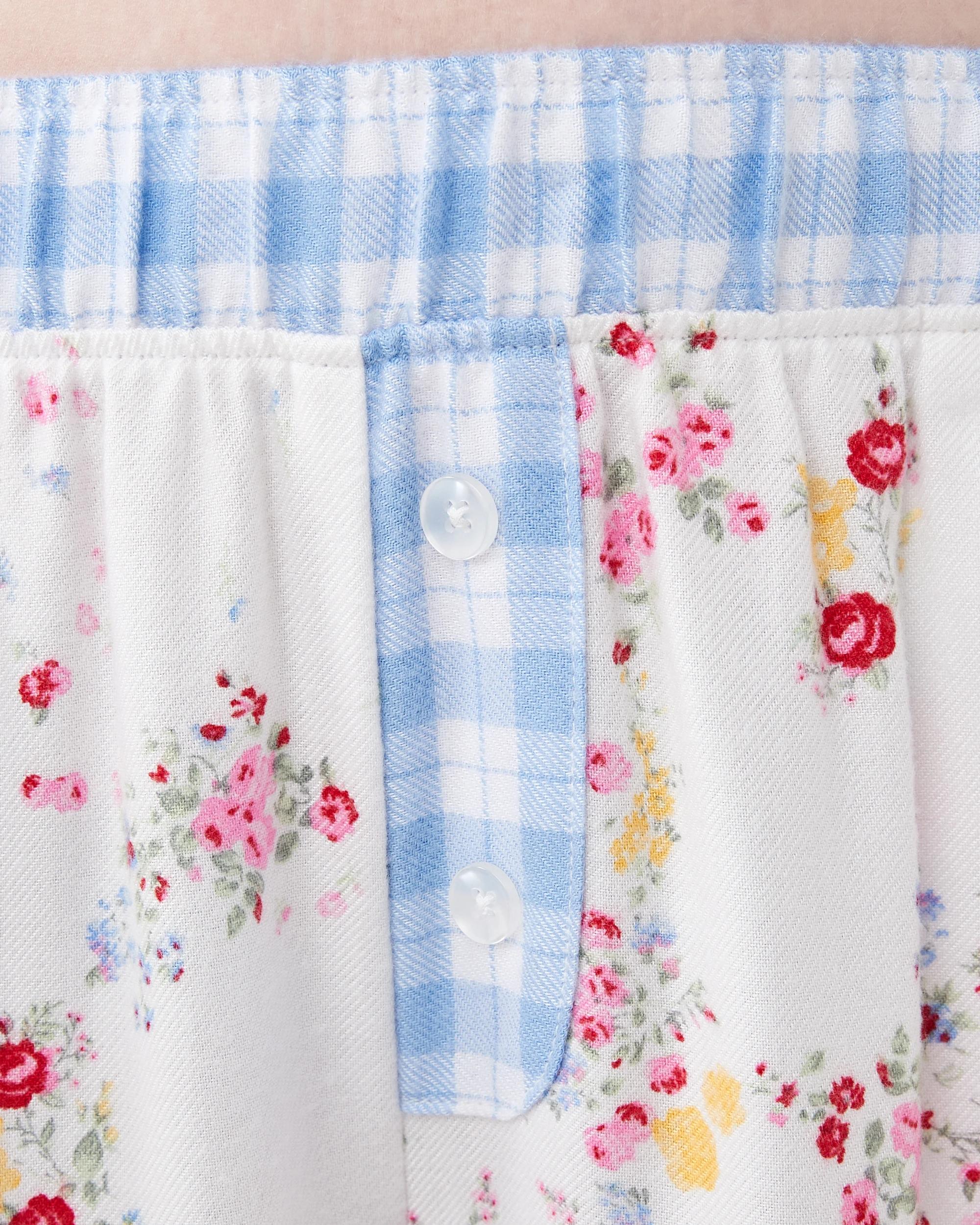 4 Boyfriend Contrast Waistband Flannel Pants Vint Florl, 4 of 5