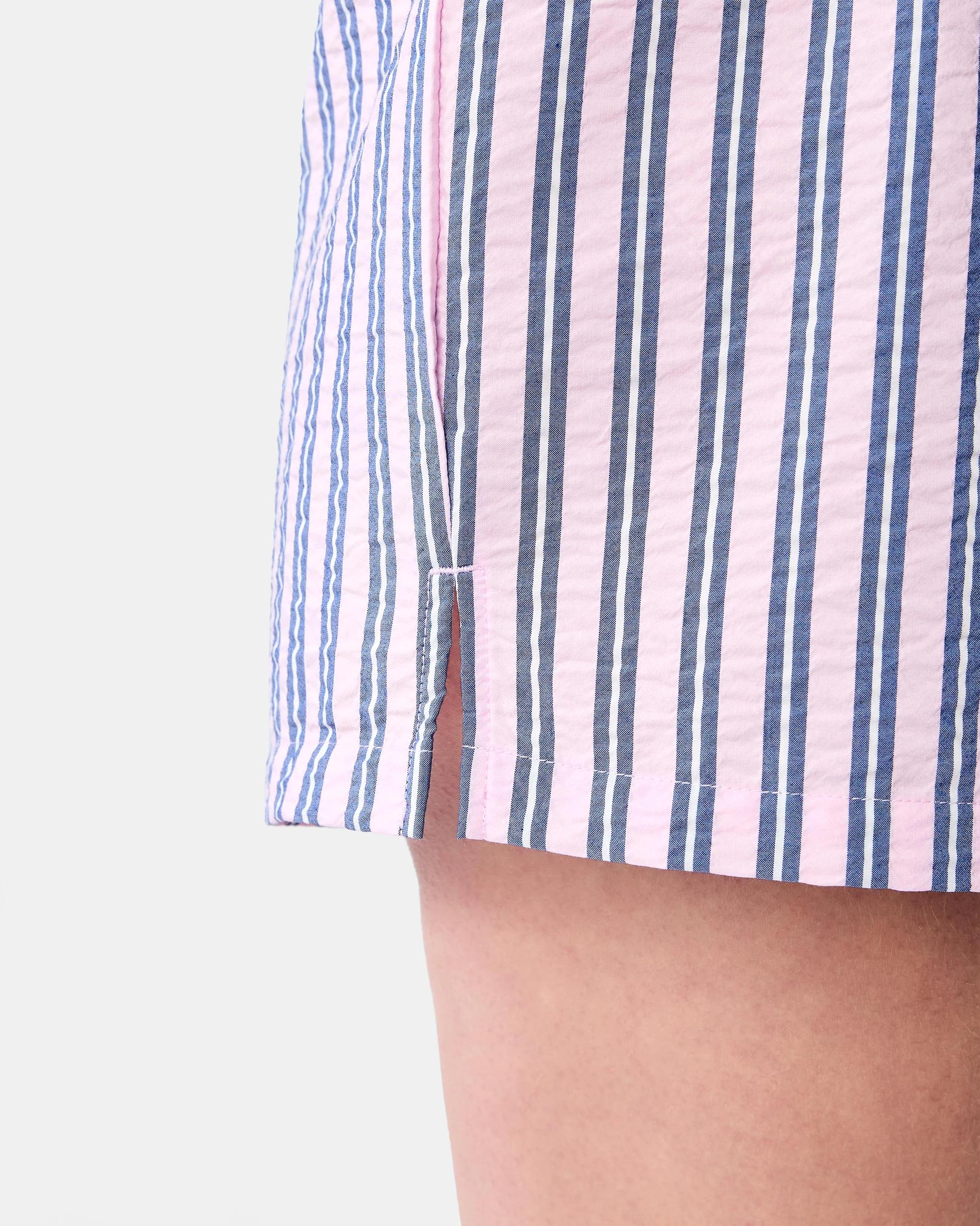 5 Elastic Waist Woven Shorts Blu Pk Stp, 5 of 6