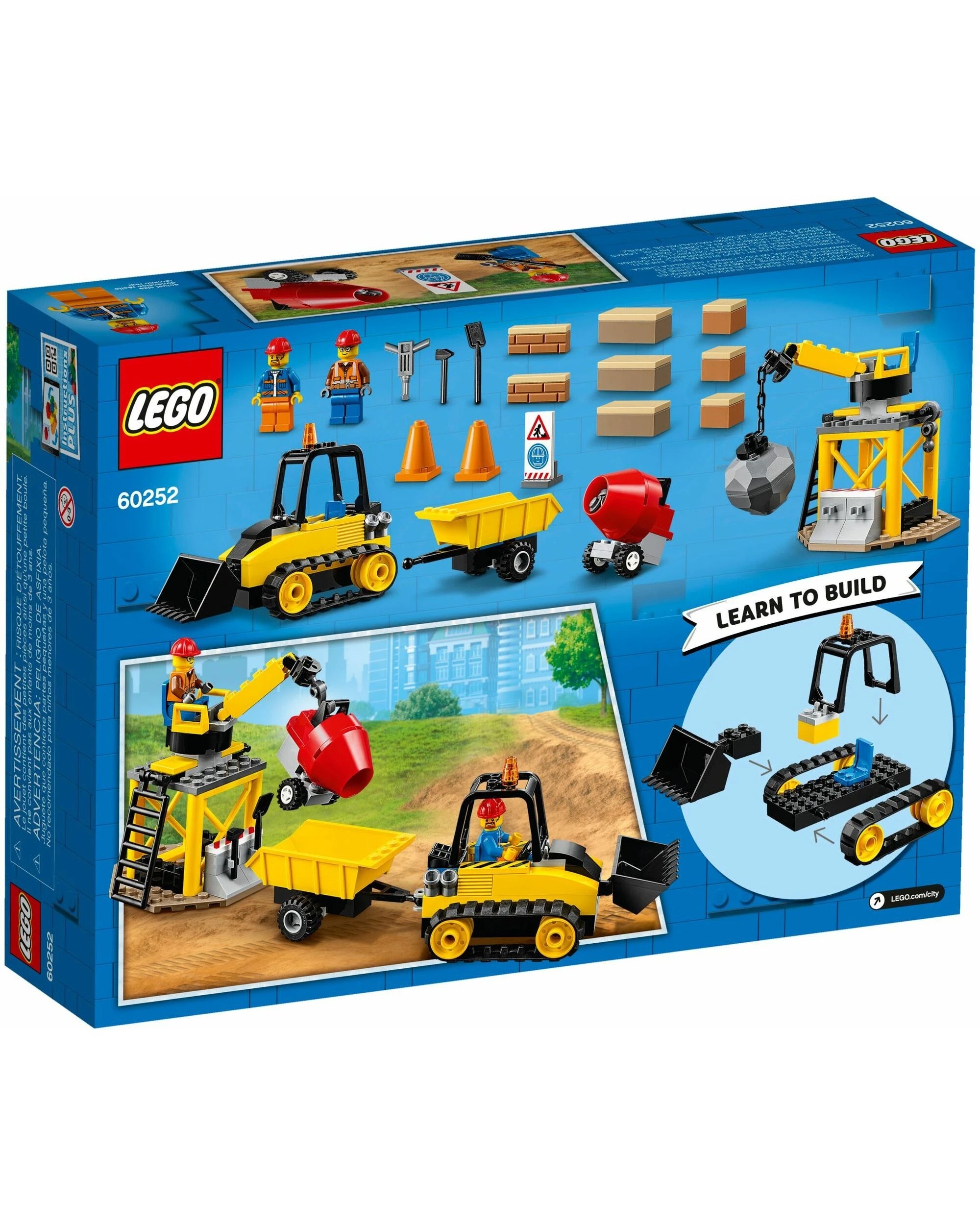 3 Lego City Town 60252 CONSTRUCTION BULLDOZER Trailer wrecking Ball, 3 of 4