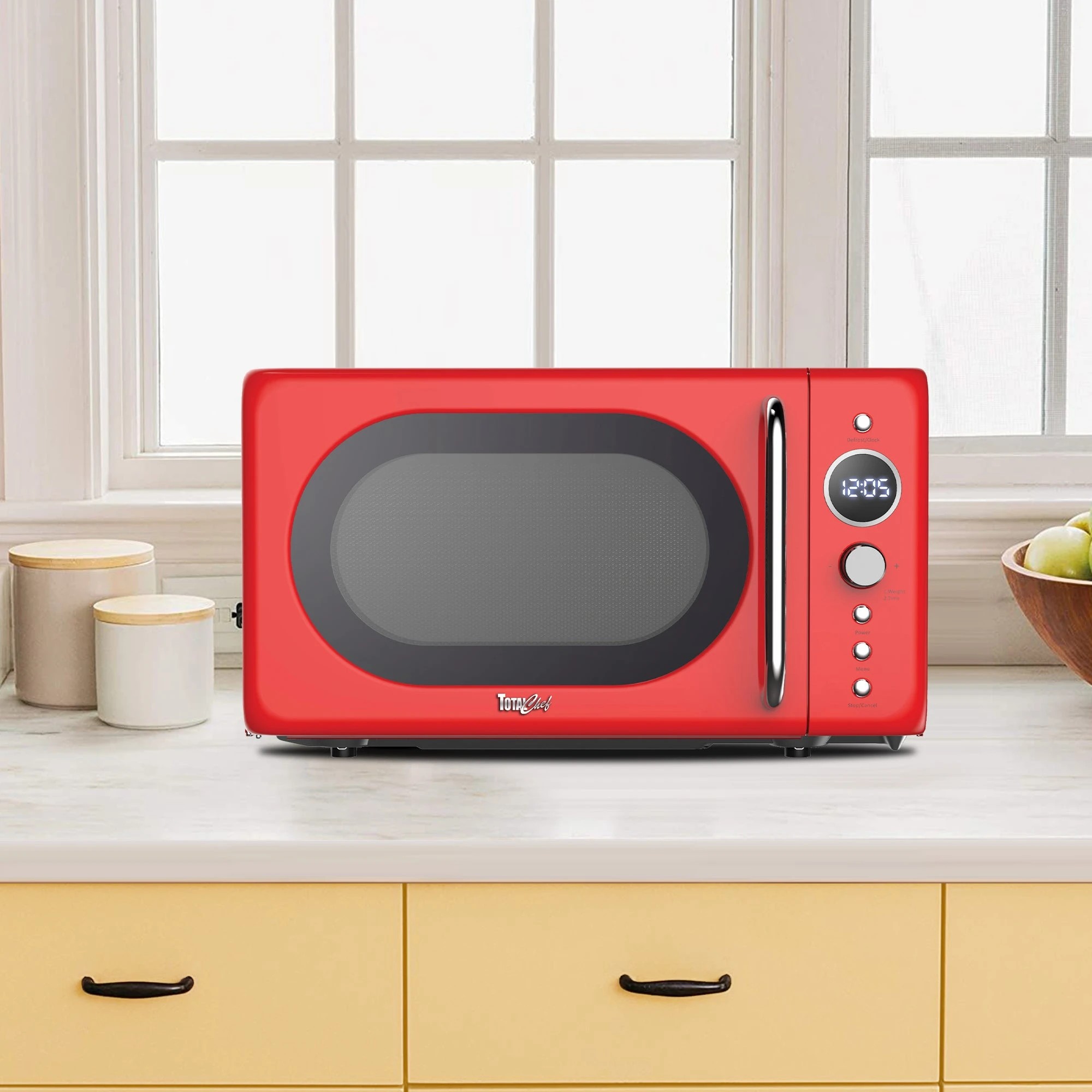 4 Total Chef 20L Retro Microwave Oven - Red, 4 of 8