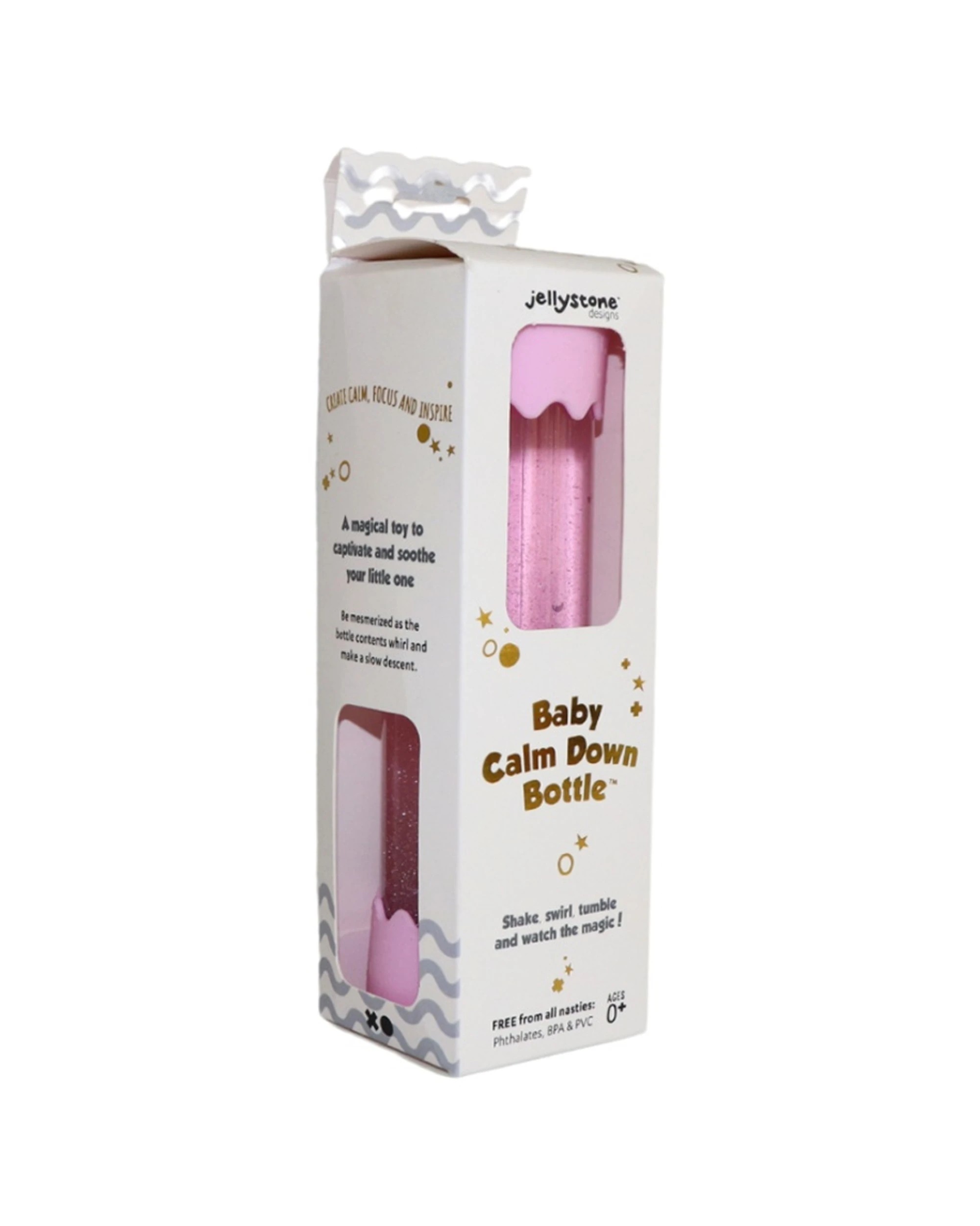 1 Jellystone Designs Baby Calm Down Bottle Sensory Soothing Toy Bubblegum - Pink, 1 of 1