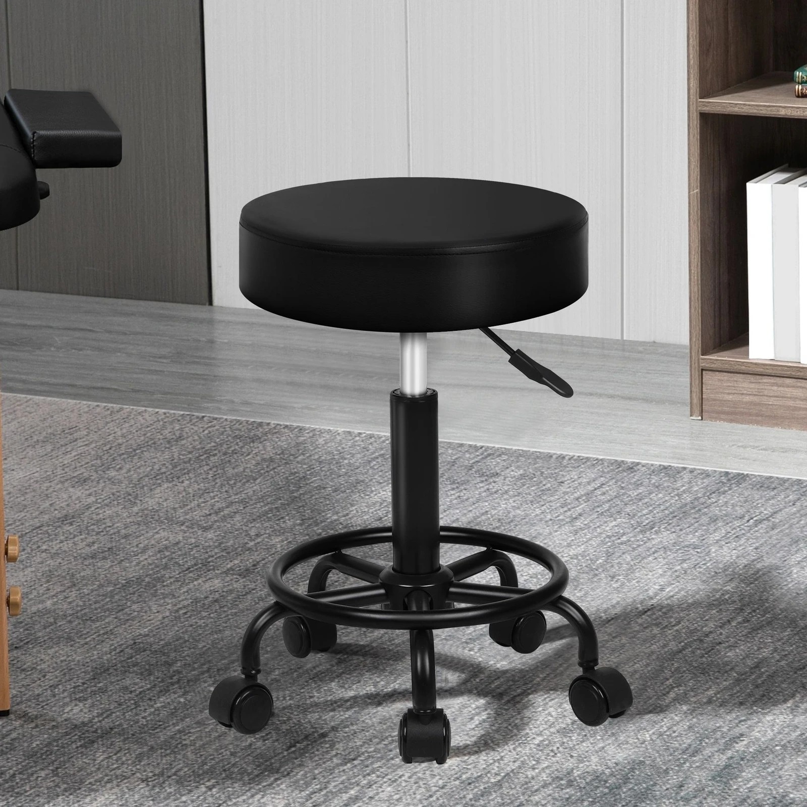 4 Alfordson Salon Stool Round Swivel Barber Hair Dress Chair Gas Lift - Black, 4 of 7