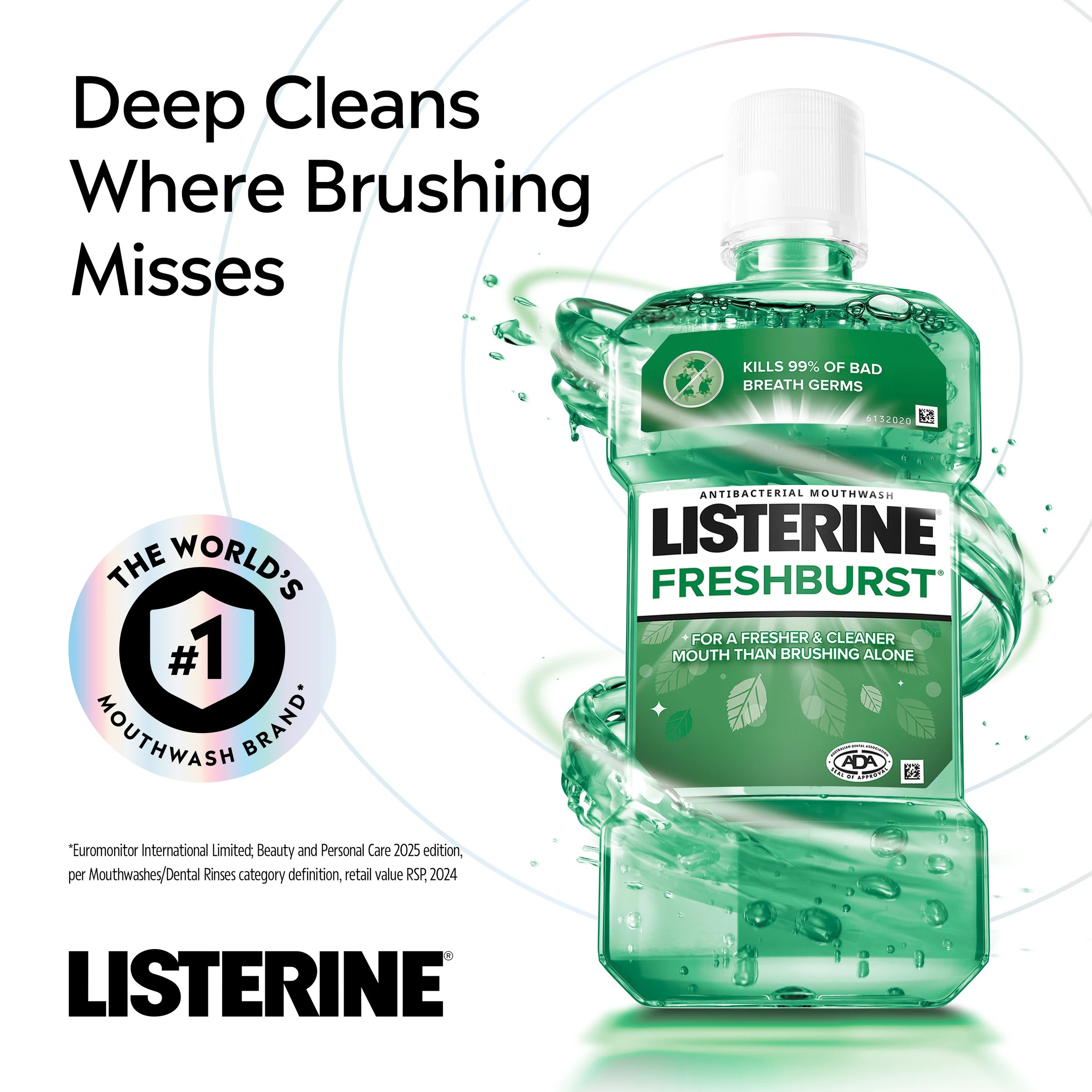 7 Listerine FreshBurst Antibacterial Mouthwash 250ml, 7 of 10