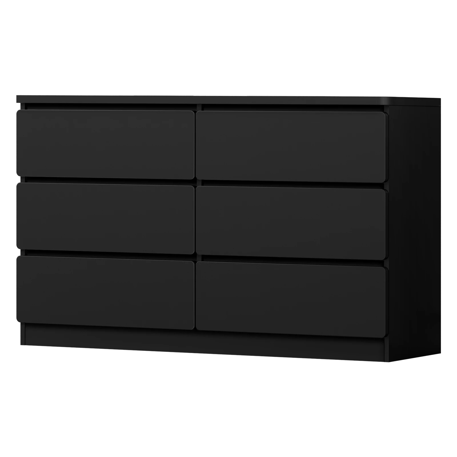 1 Alfordson 6 Chest of Drawers Minimalist Storage Cabinet Dresser - Black, 1 of 10