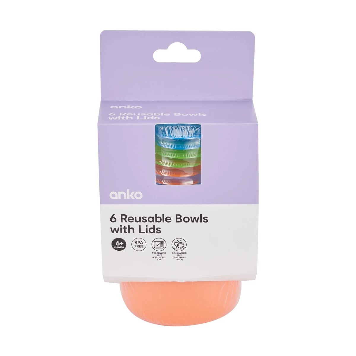 6 6 Pack Reusable Bowl with Lids, 6 of 6