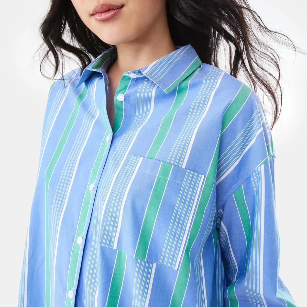 5 Long Sleeve Resort Shirt POP STRIPE BLUE MARINE, 5 of 9
