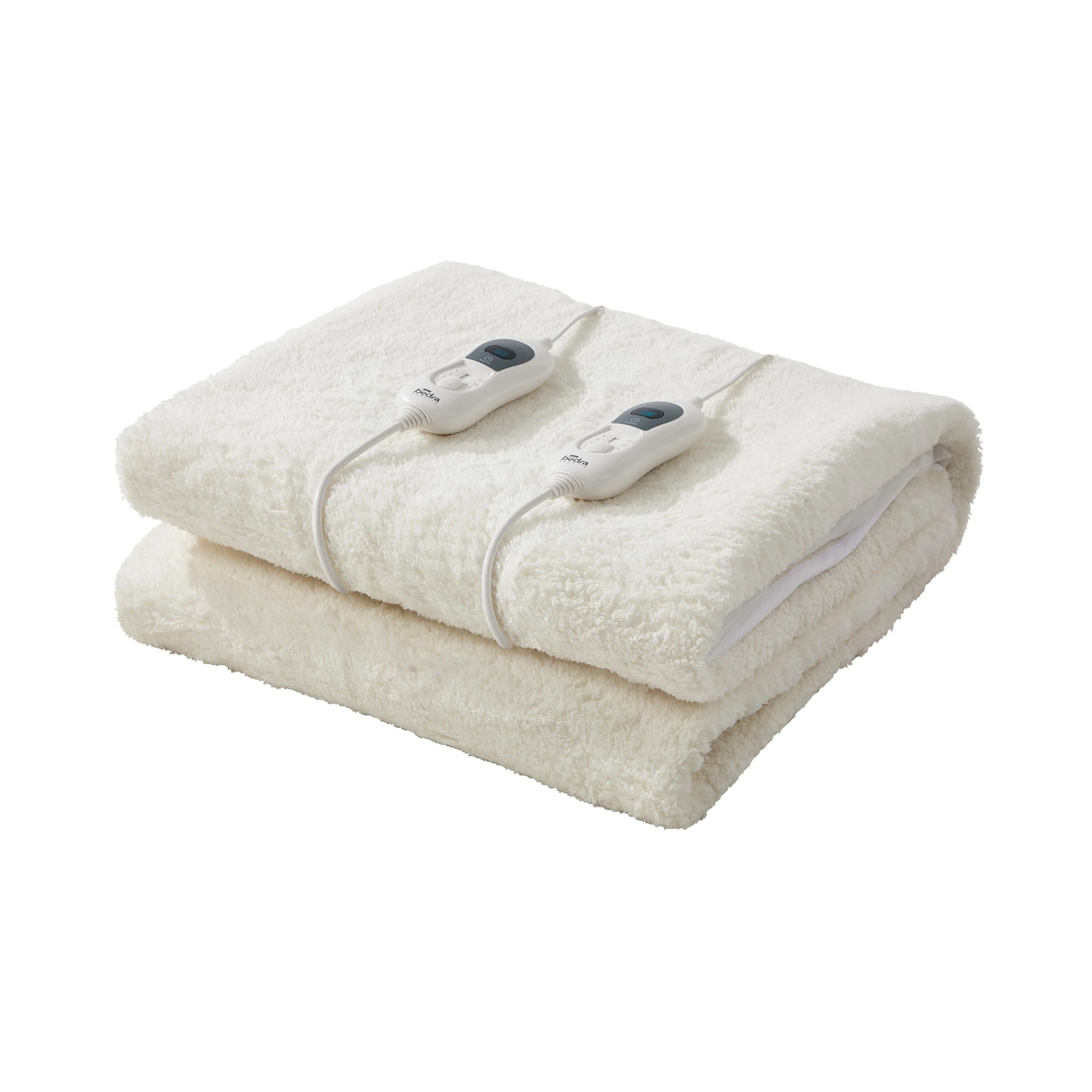 1 Bedra Bedding Electric Heated Blanket Fully Fitted Fleece Underlay Winter Pad Queen - Queen Bed - White, 1 of 7