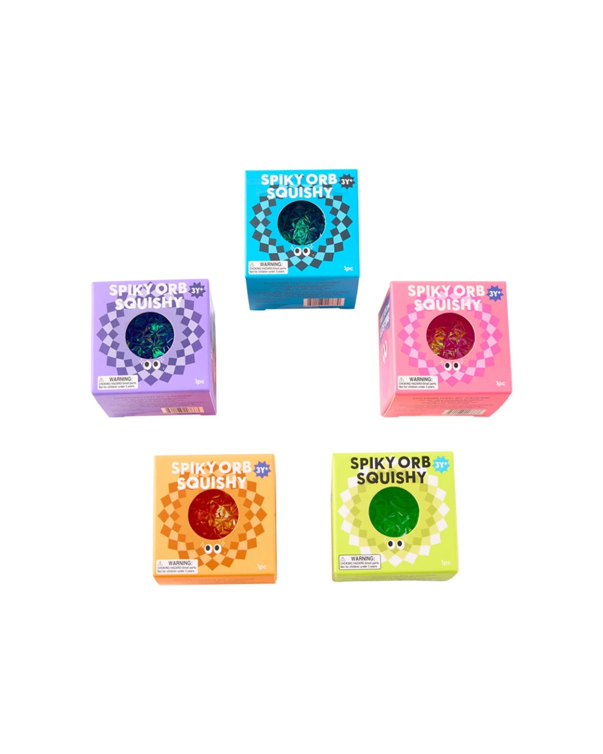 3 J'Adore Spiky Orb Squishy Sensory Stress Relief Ball Vibrant Stress Relief Fidget Toy 8cm - Multi - 24 Pack, 3 of 3