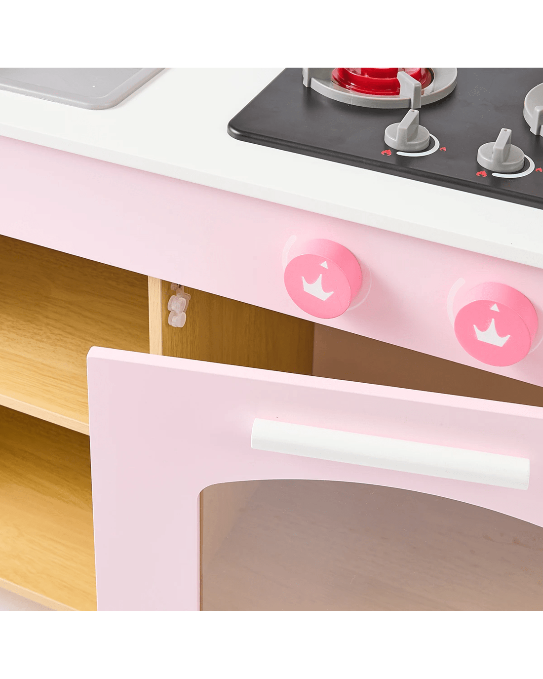 5 Disney Princess Wooden Kitchen with Light and Sound Stove Toy, 5 of 10