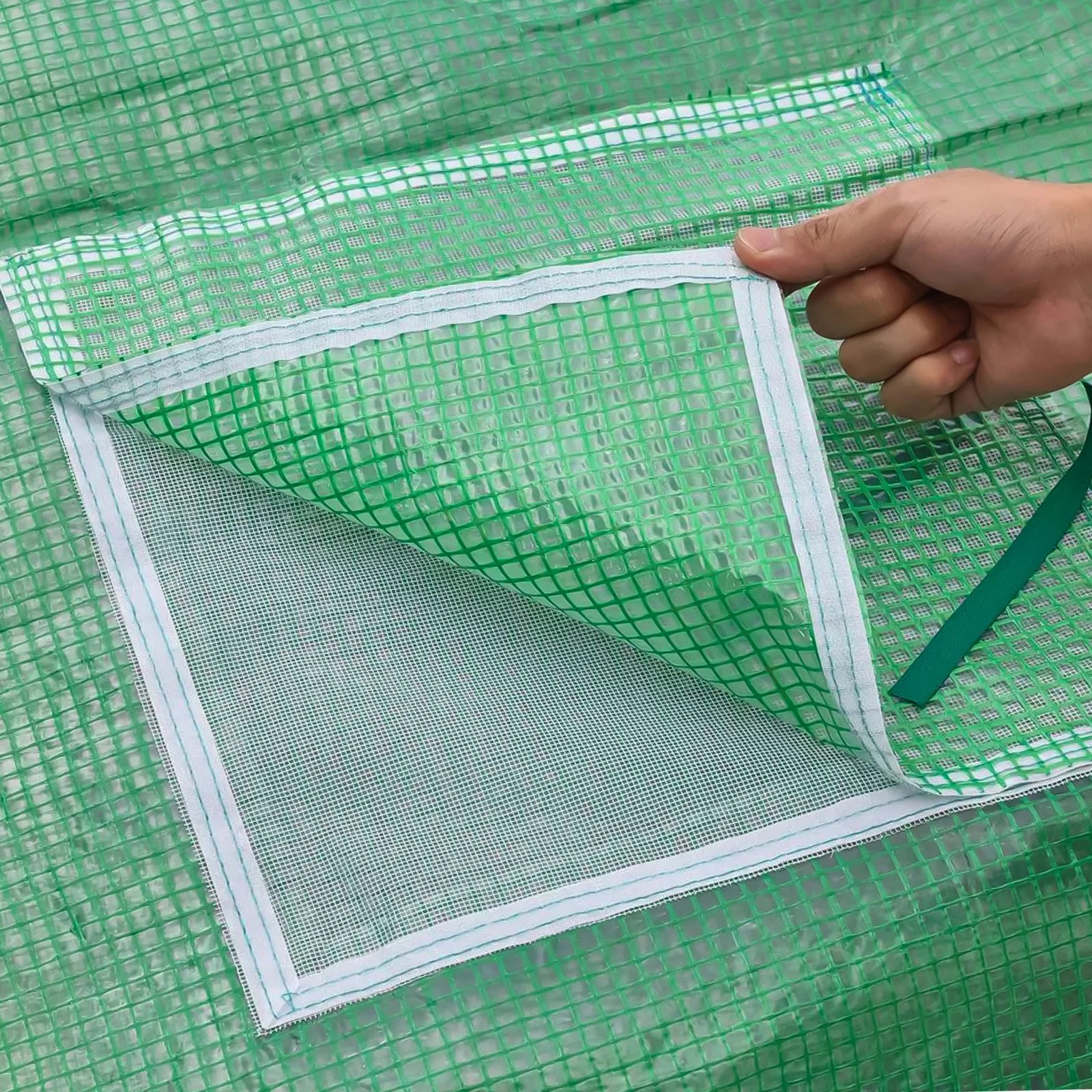 5 Alfordson Greenhouse Gabled Shed Green House 3.5x2x2M - Green, 5 of 6