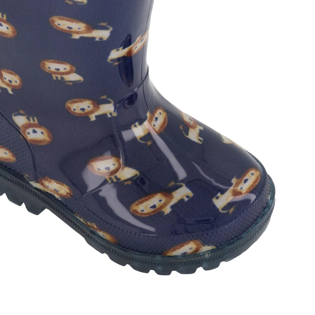 4 Baby Light Up Rainboots Nvy Lions, 4 of 5