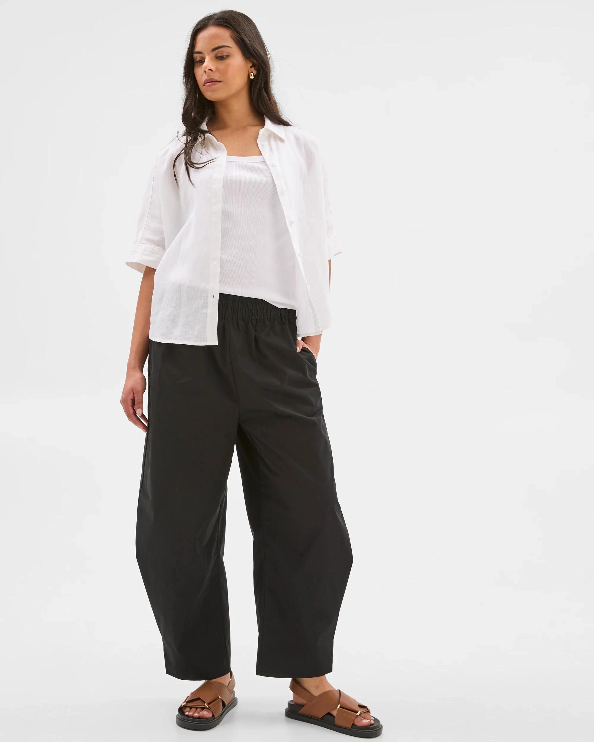 4 Target Button Hem Pants BLACK, 4 of 6