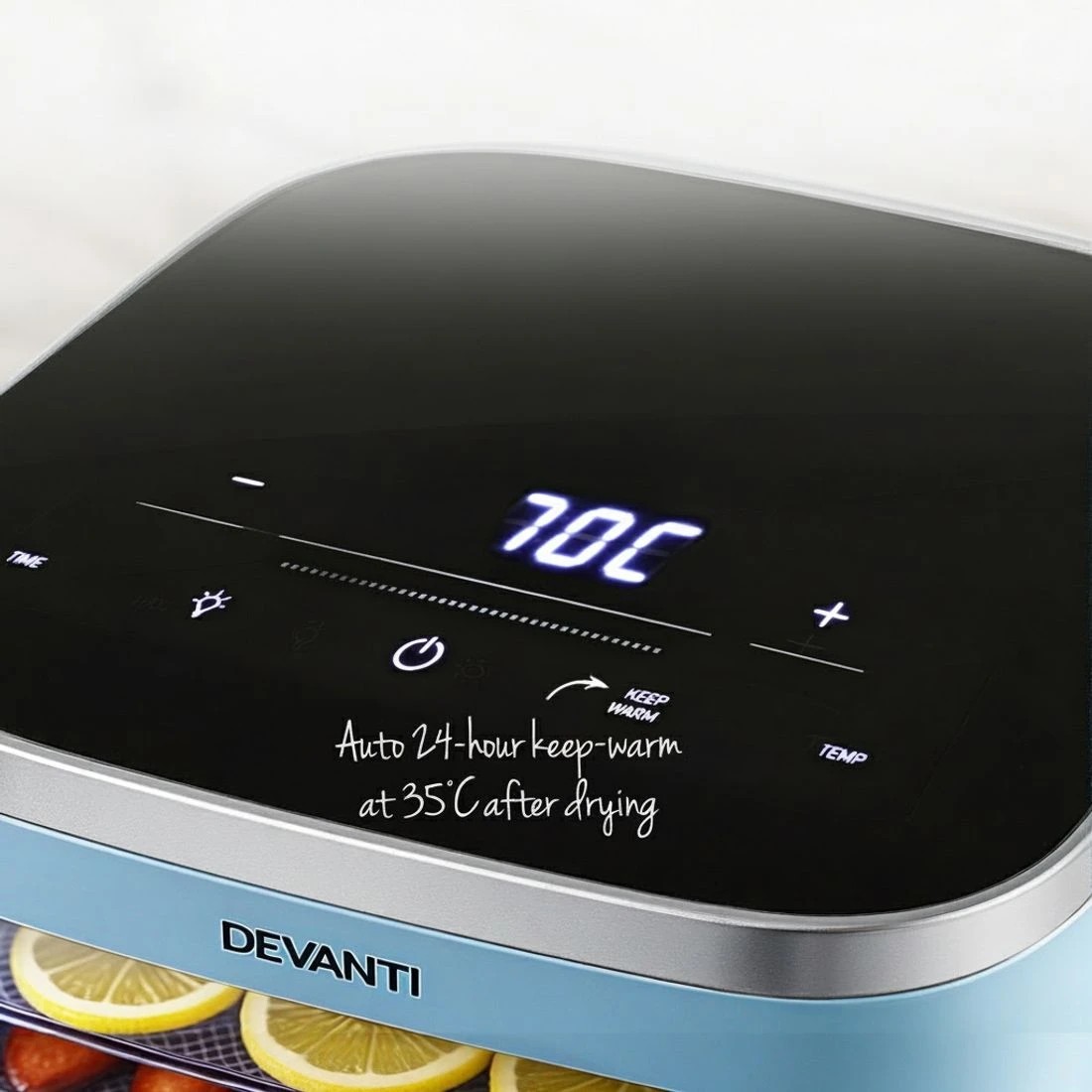 3 Devanti 5 Trays Food Dehydrator Mini Fruit Dryer 500W - Blue, 3 of 6