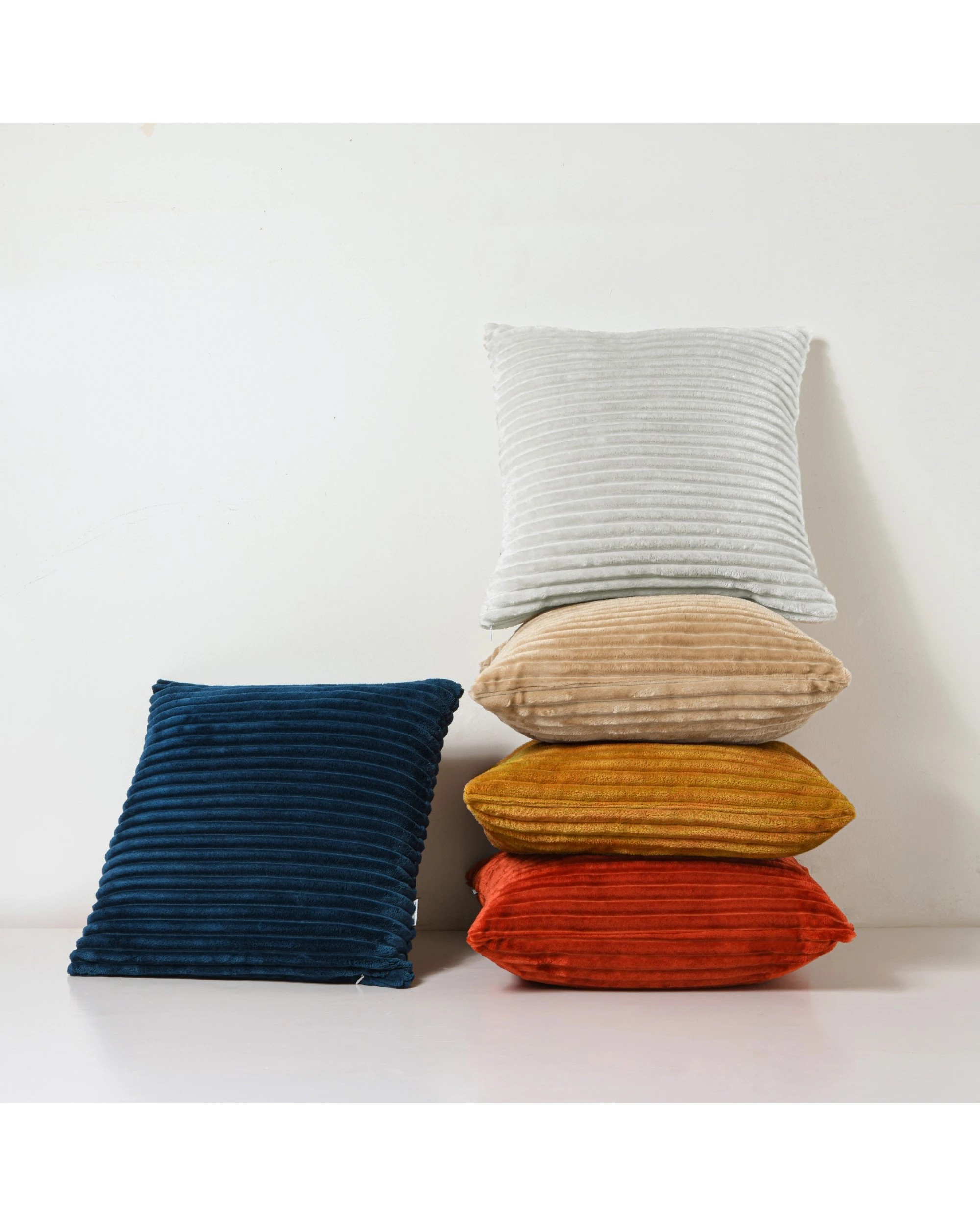 6 Dreamaker Signature Embossed Corduroy Fleece Cushion 45x45cm - Mustard, 6 of 6