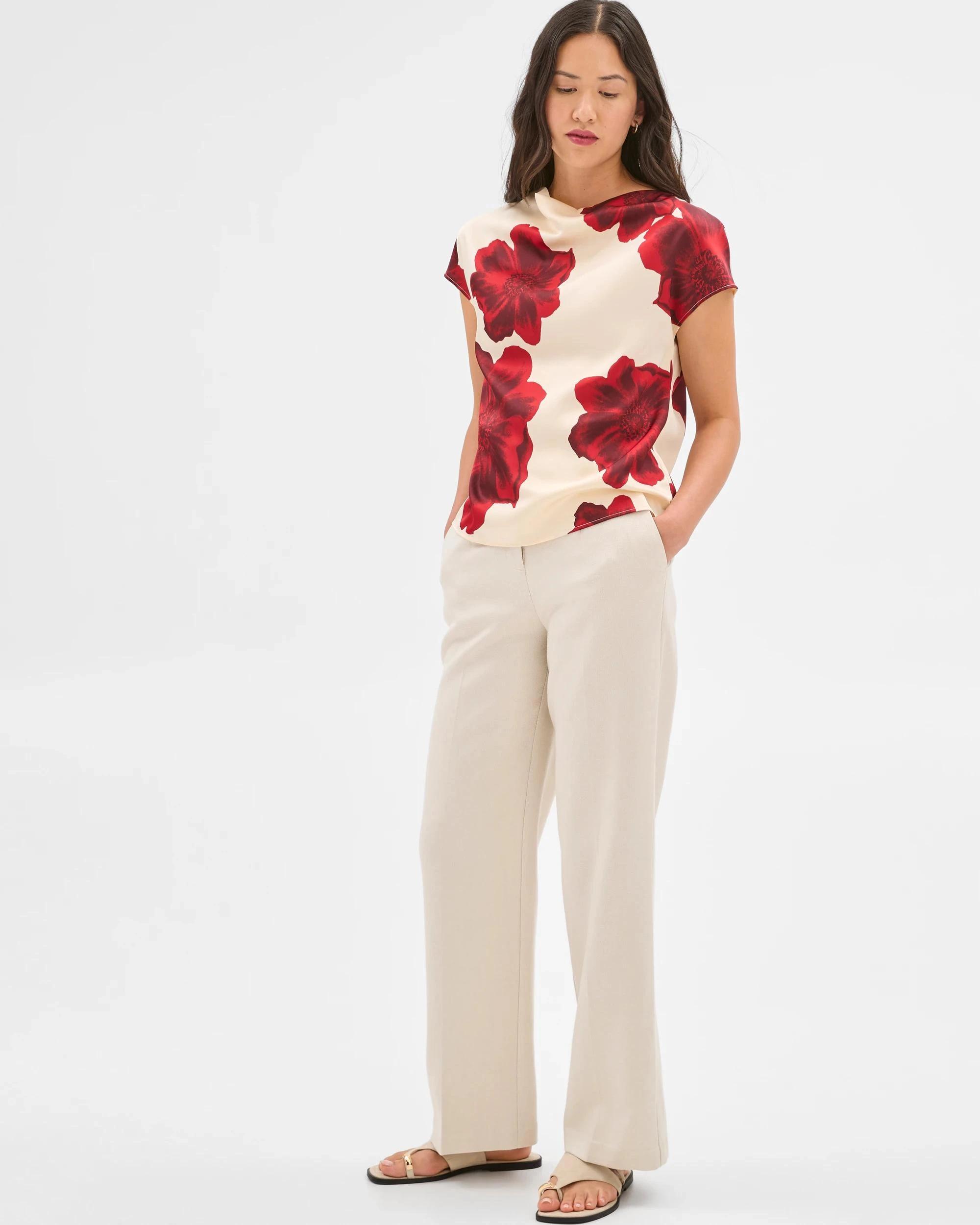 5 Soft Drape Blouse - Preview CRIMSON FLORAL, 5 of 6
