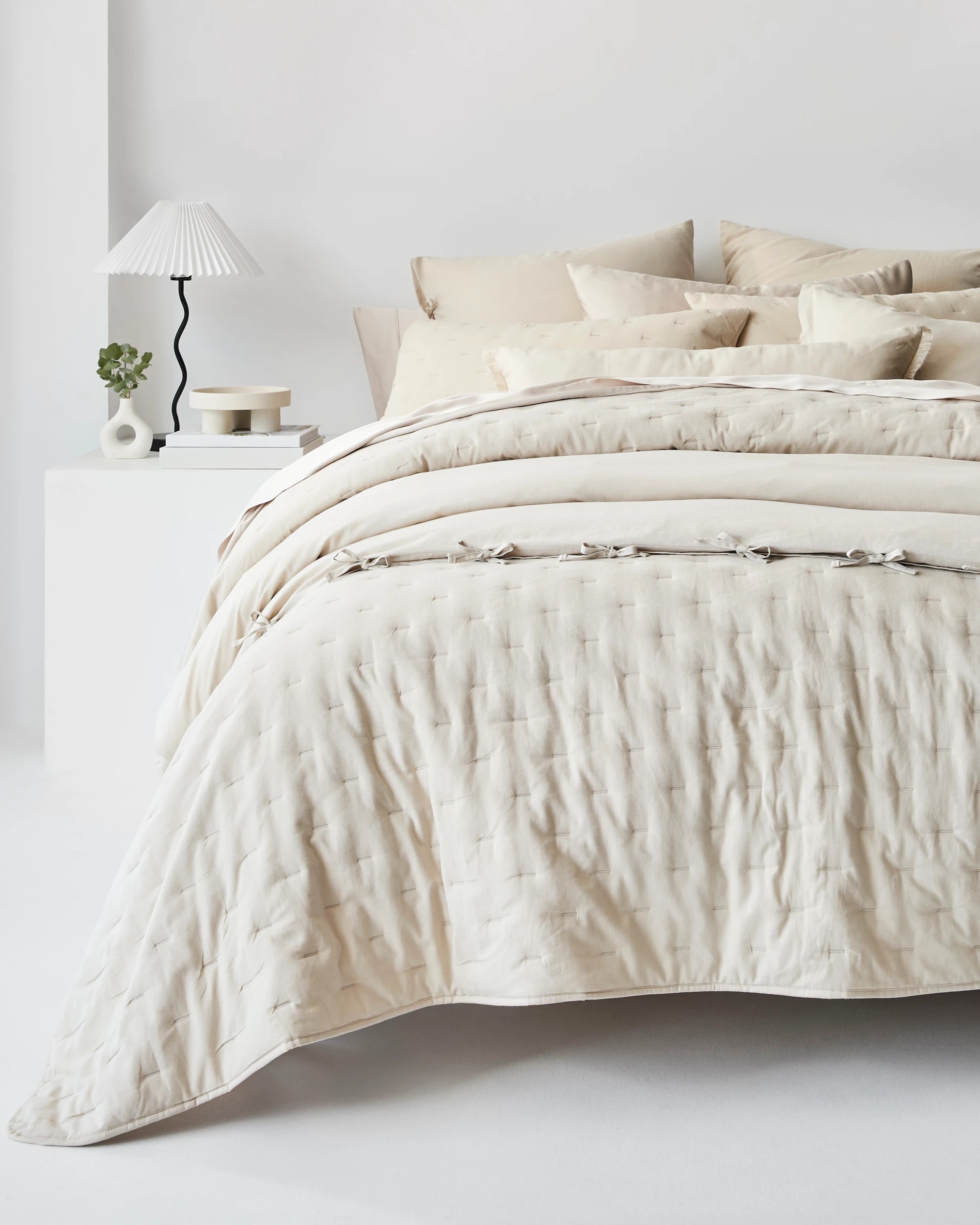 1 Target Laynie Linen/Cotton Coverlet Set - Double Bed - Natural, 1 of 10