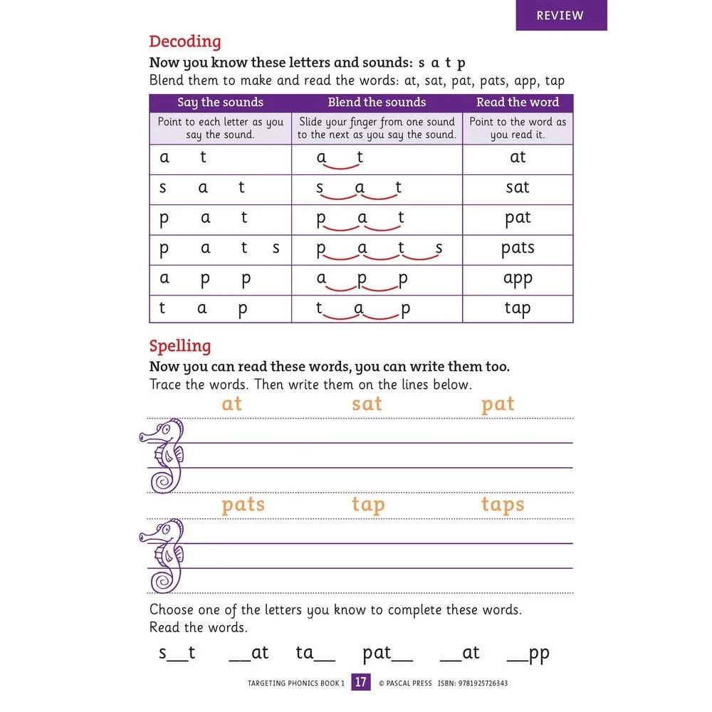 7 Targeting Phonics Book 1, 7 of 8