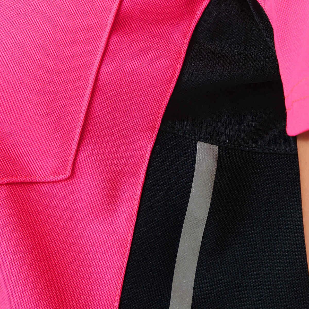 5 Workwear Short Sleeve Cool Polo Shirt SAFETY PINK, 5 of 5