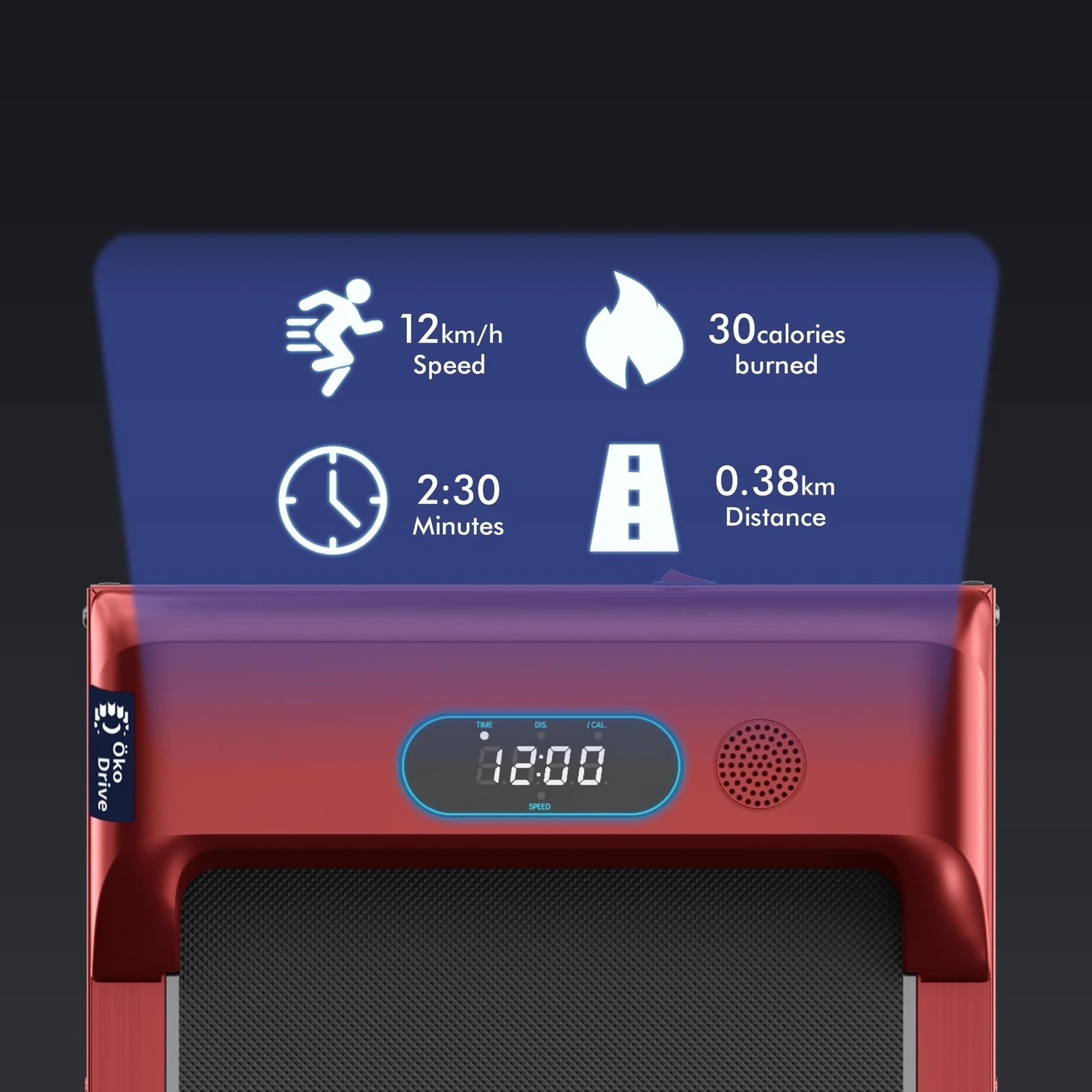 6 Black Lord Treadmill Electric Walking Pad Home Office Gym Fitness Remote Control - Red, 6 of 10