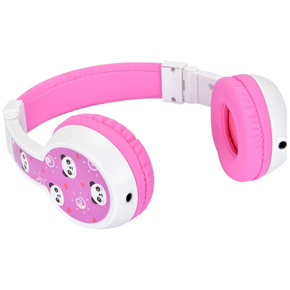 4 BONELK My-Style Kids Wired Headphones w Boom Mic White/Pink, 4 of 8